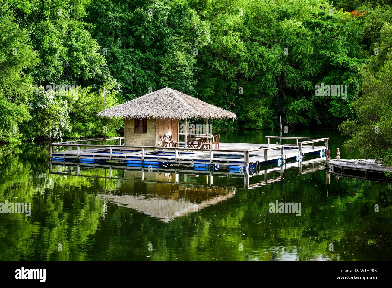 Bungalow in the water, Pattaya, Thailand Stock Photo - Alamy