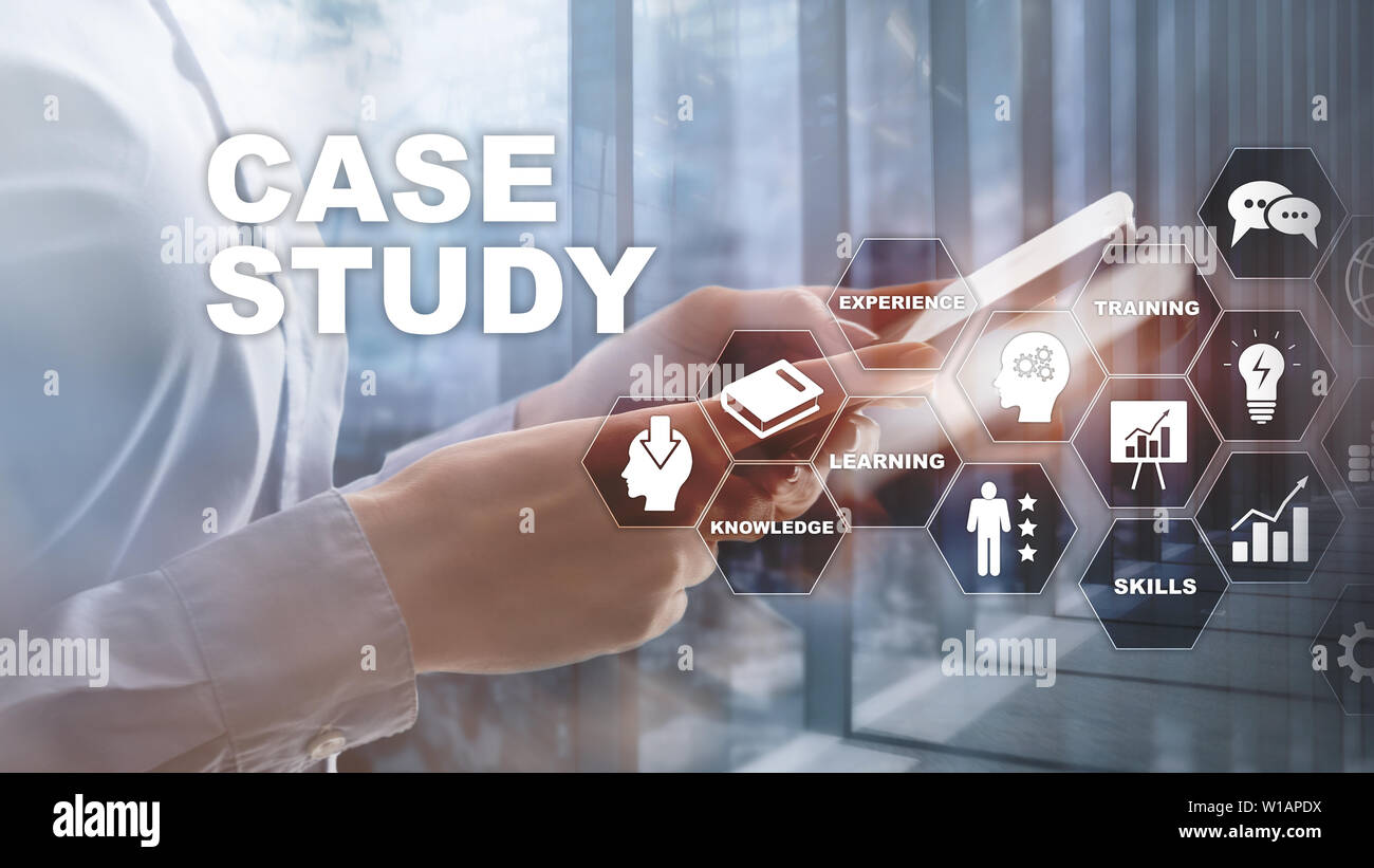 Case Study. Business, internet and tehcnology concept Stock Photo