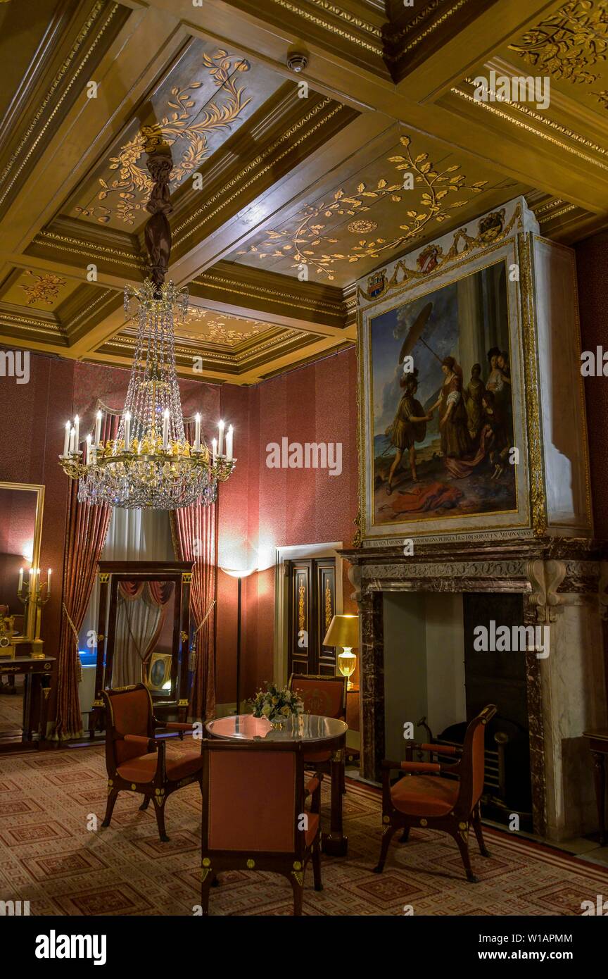 Interior, Royal Palace, Amsterdam, Netherlands Stock Photo