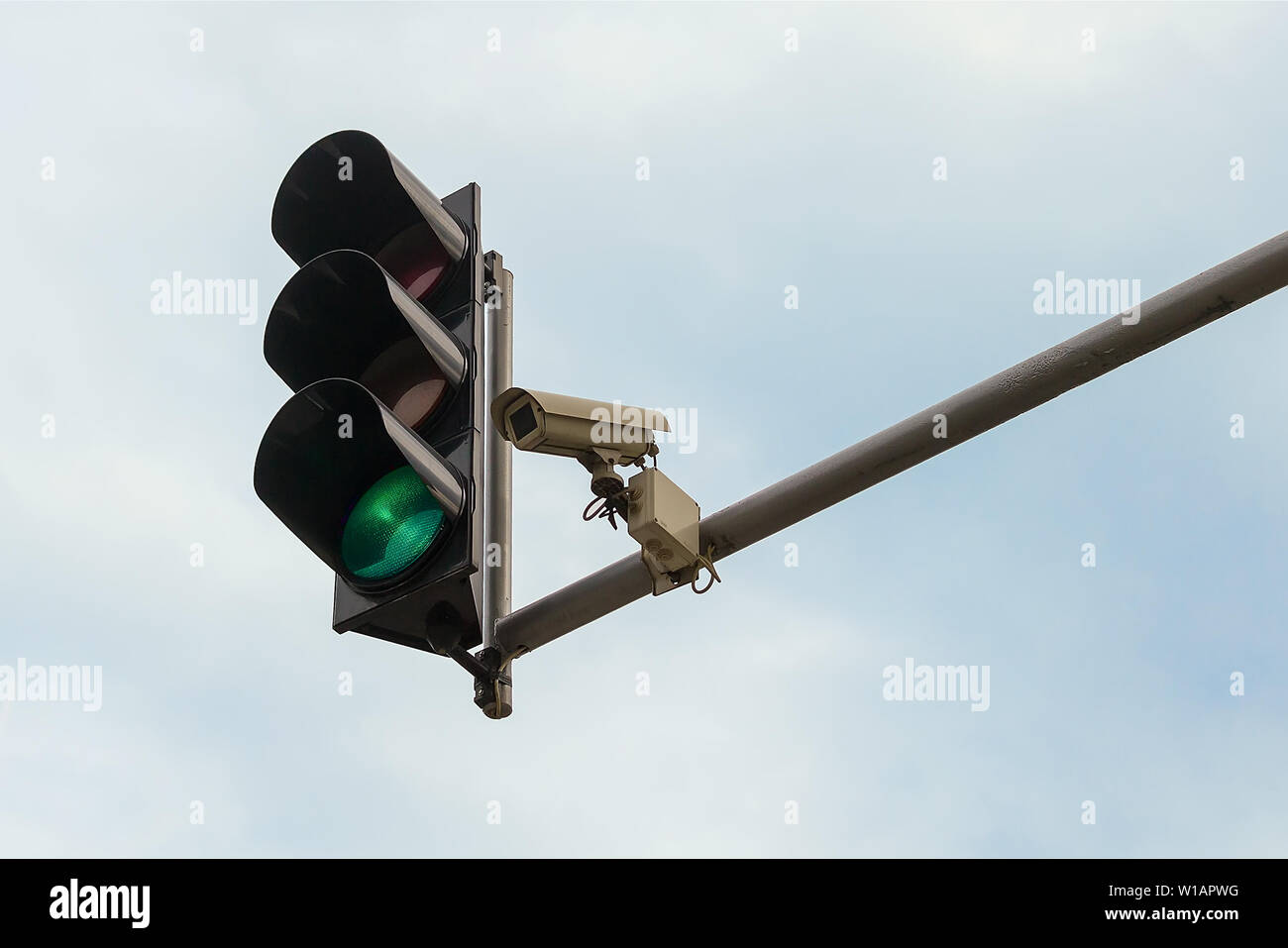 Surveillance camera on light pole hires stock photography and images