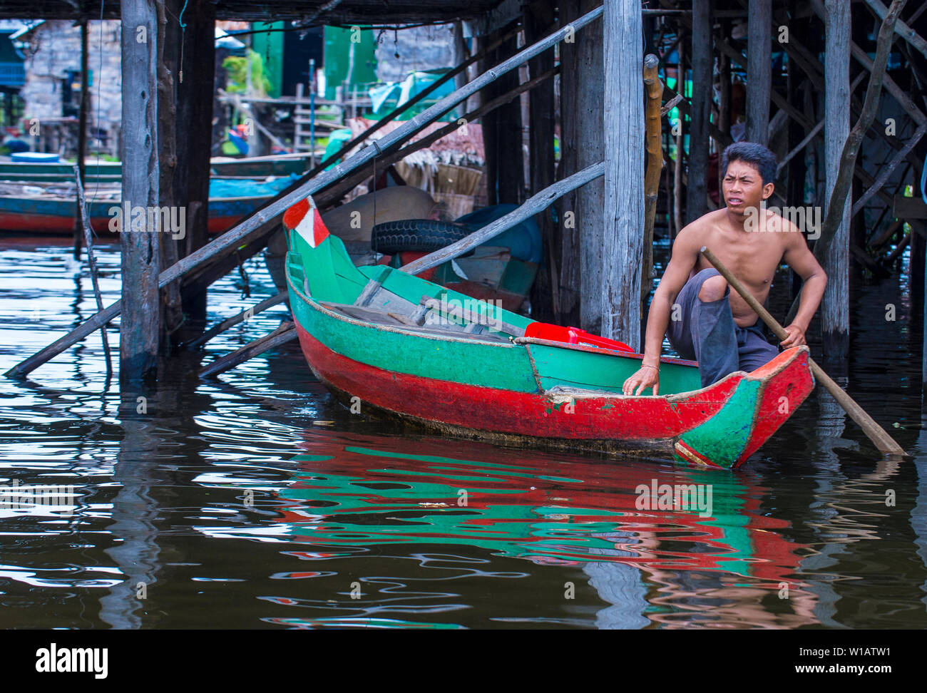 The Tonle sap lake Cambodia Stock Photo