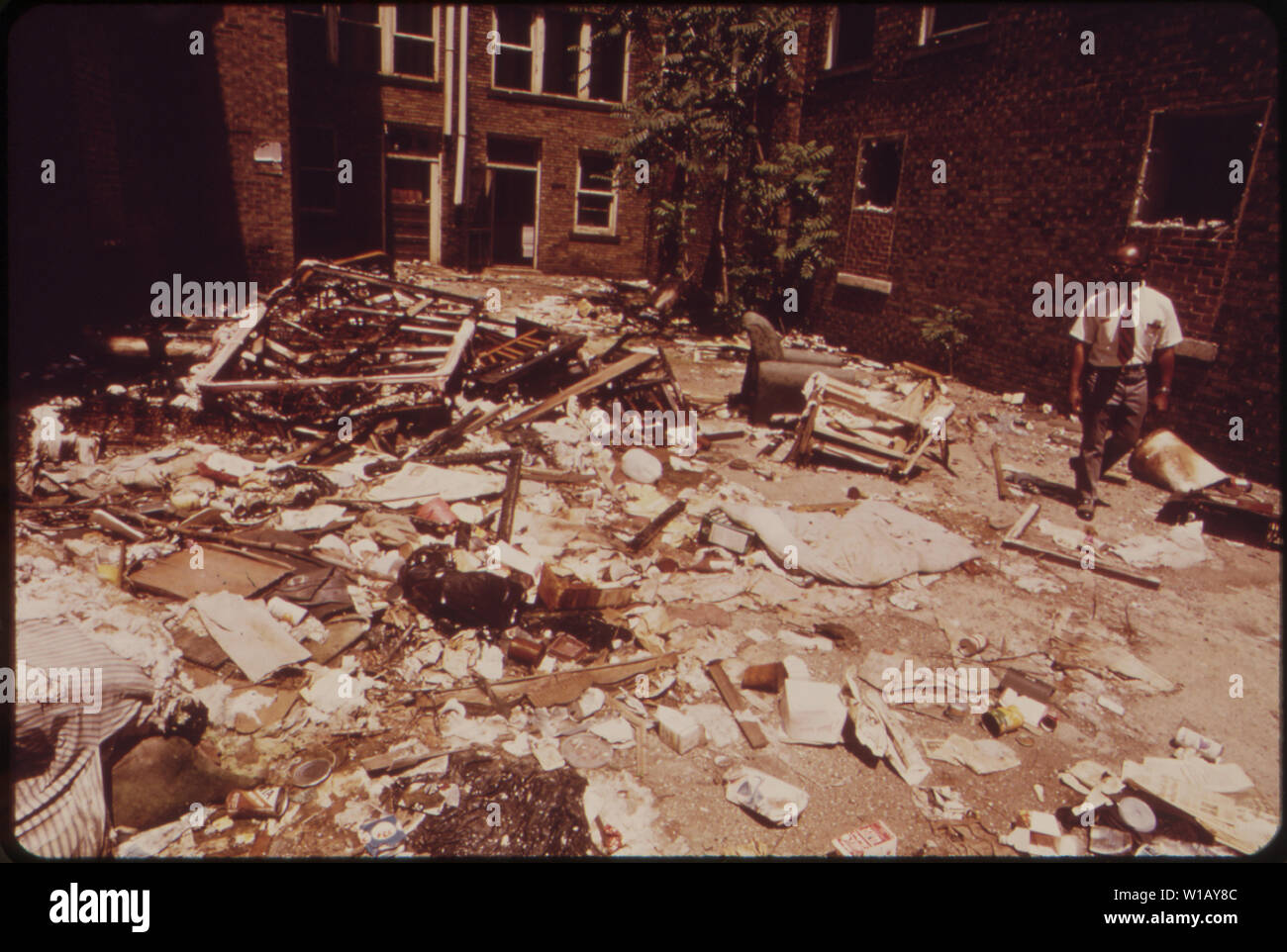 Behind Unoccupied 1311 East Boulevard A Casual Dumping Ground Stock