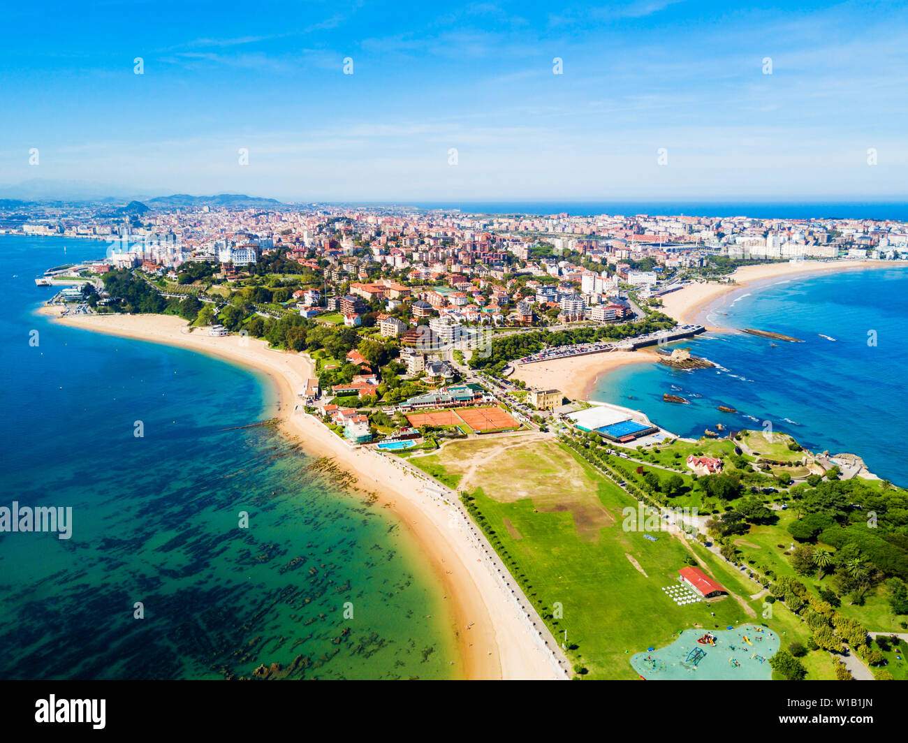 Santander city aerial panoramic view. Santander is the capital of the  Cantabria region in Spain Stock Photo - Alamy