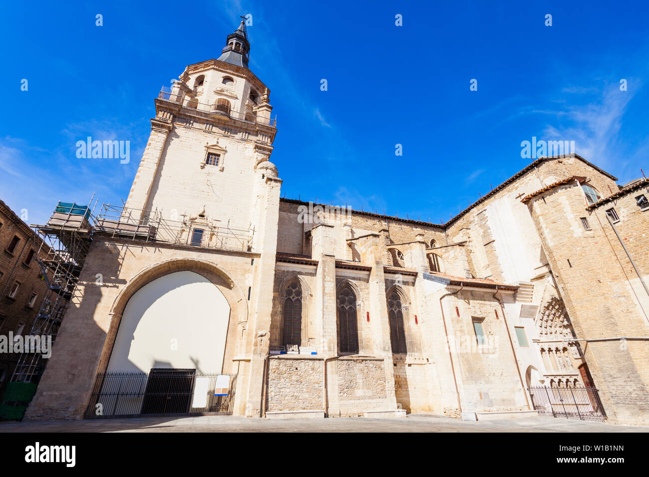 Cathedral of Santa Maria de Vitoria is a gothic style roman catholic ...