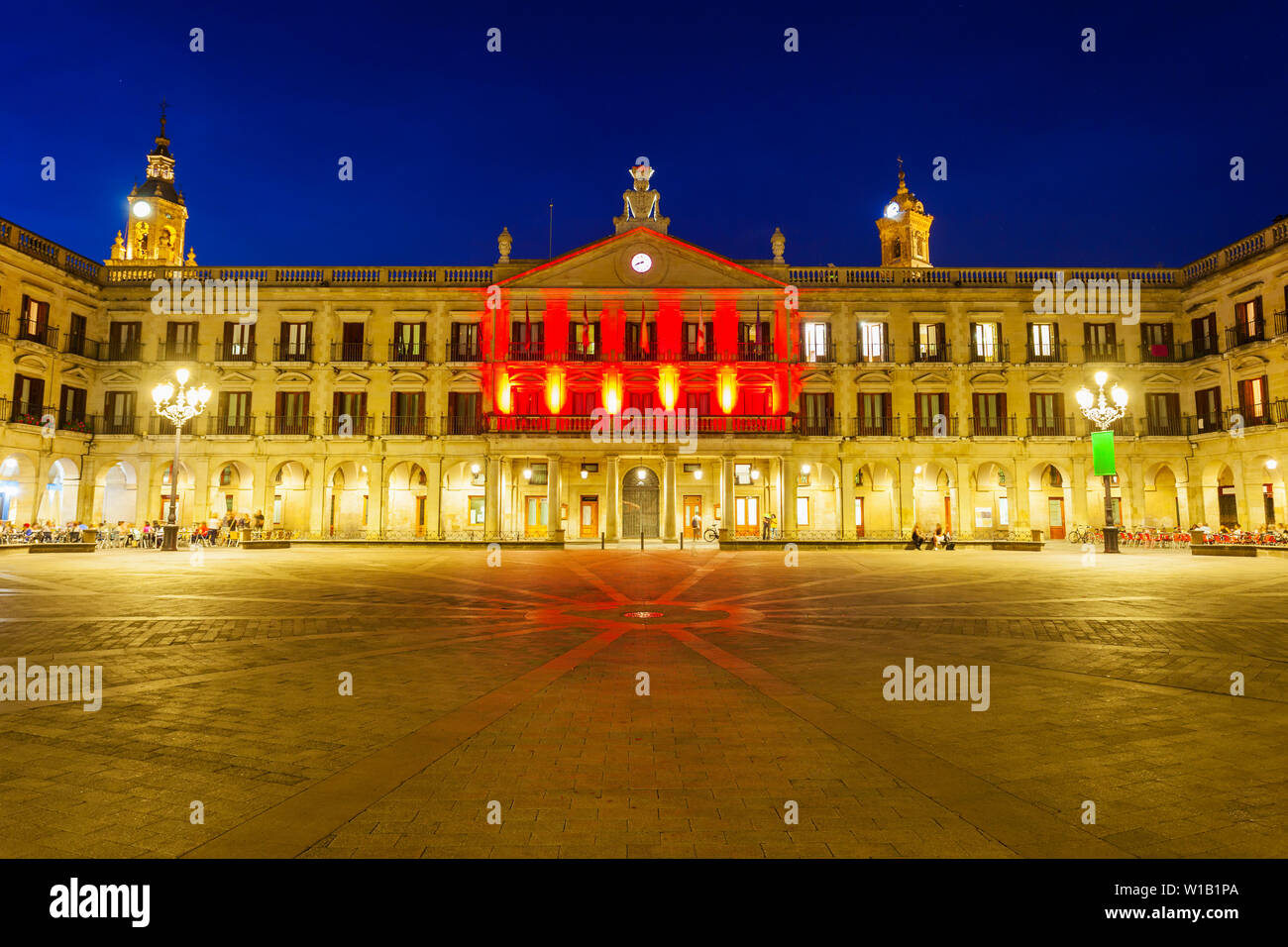 New Spain Square or Plaza Espana Nueva in Vitoria-Gasteiz city, Basque Country in northern Spain Stock Photo