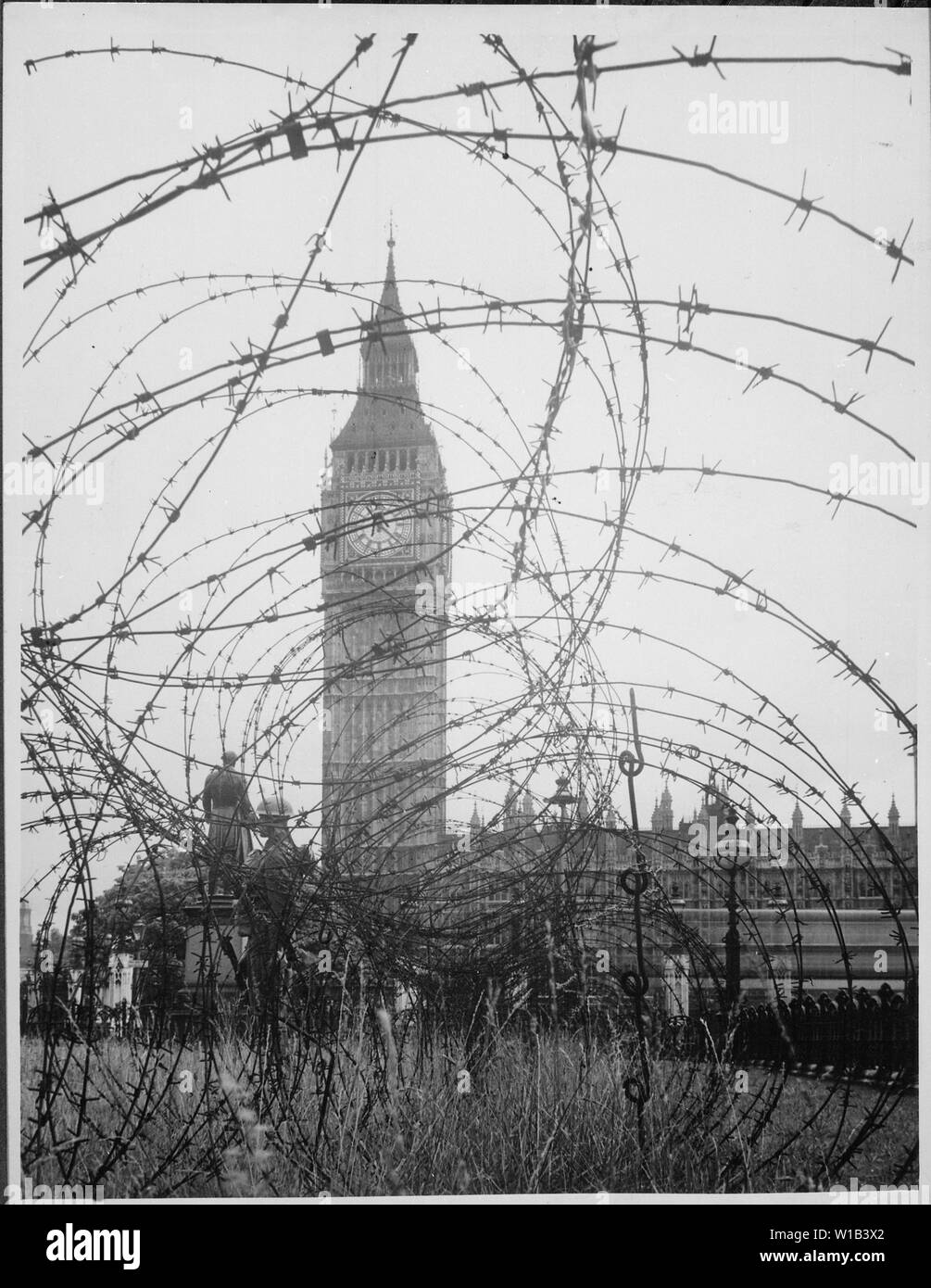 Big Ben and the Houses of Parliament, London. New York Times Paris Bureau  Collection.; General notes: Use War and Conflict Number 1002 when ordering  a reproduction or requesting information about this image.