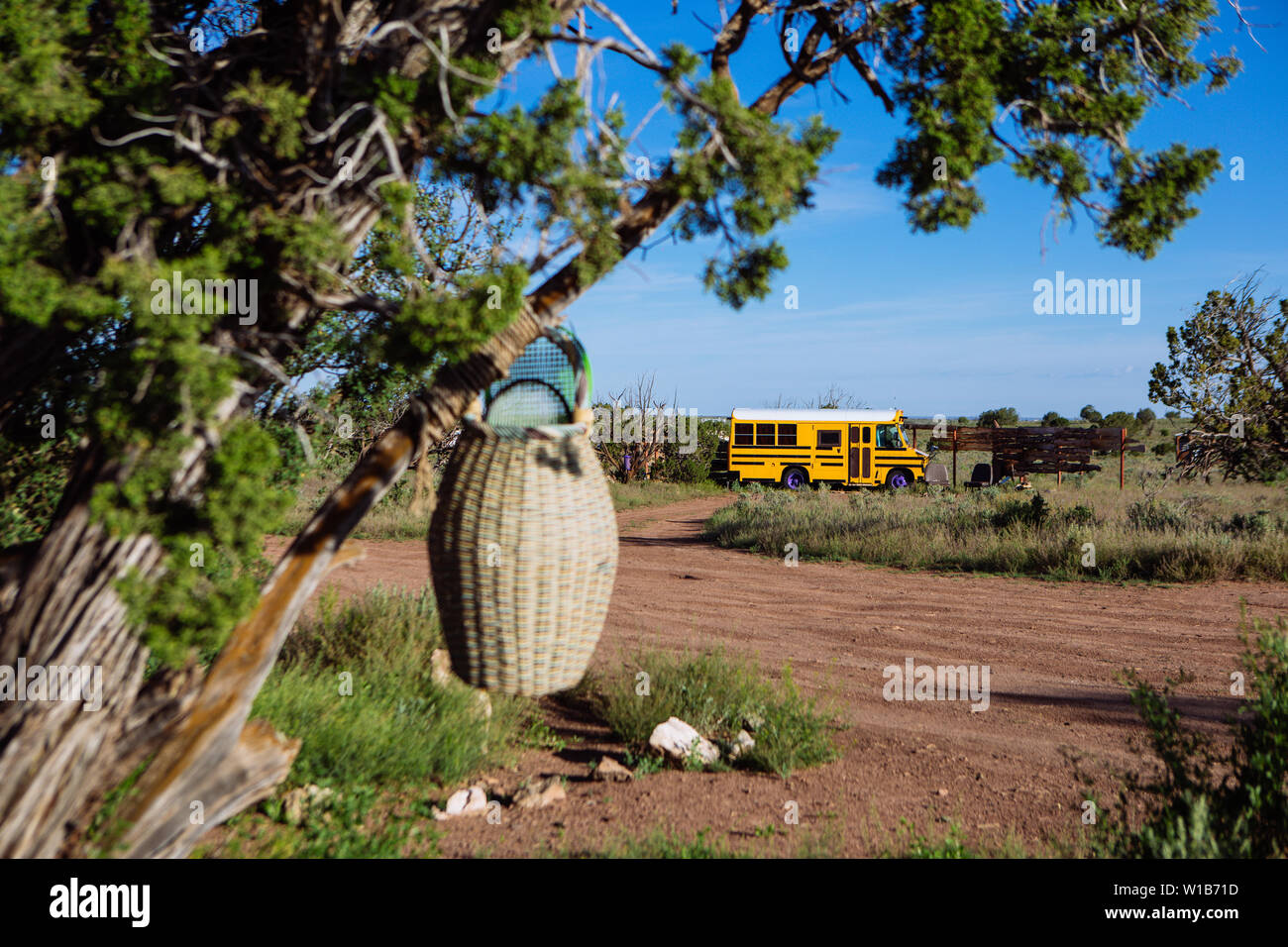 Alternative Eco friendly Campground Glamping 'The Nest' in Williams, Arizona, USA, near the Grand Canyon Stock Photo