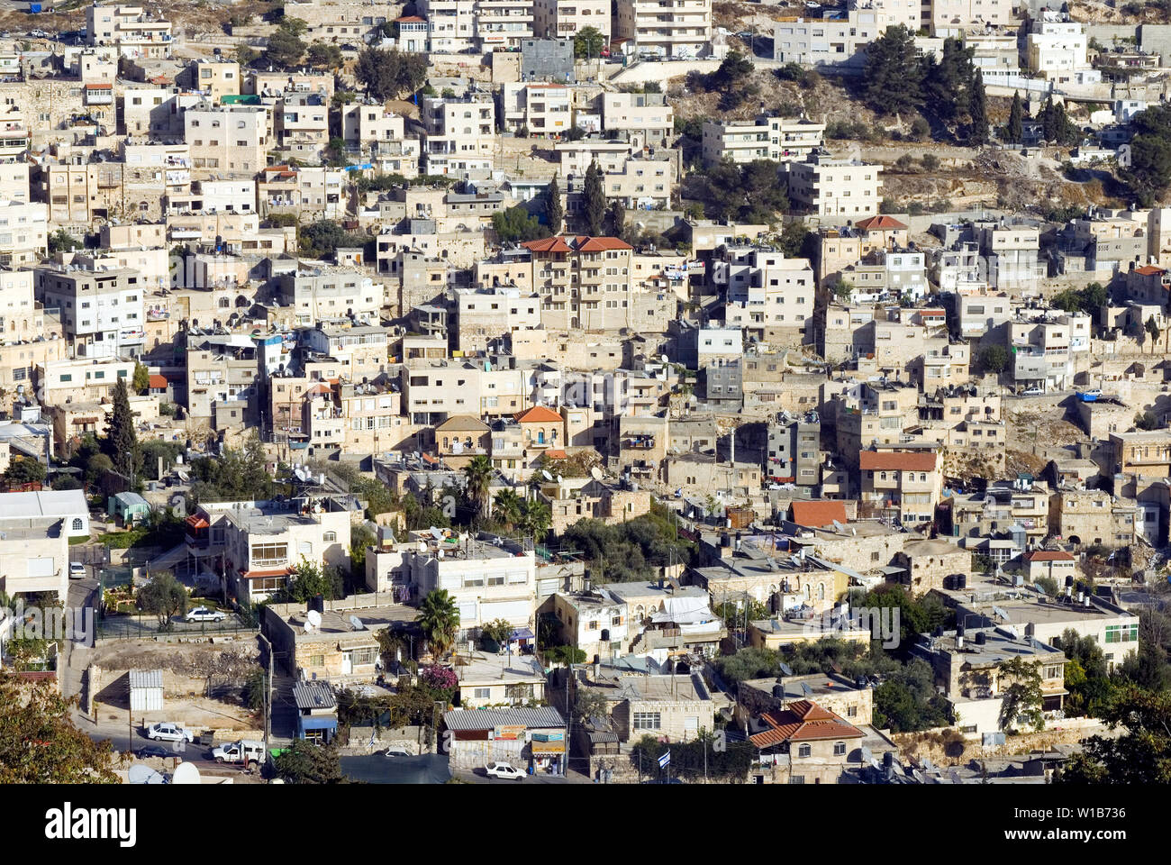 Residential low-rise building area in Jerusalem, Israel Stock Photo