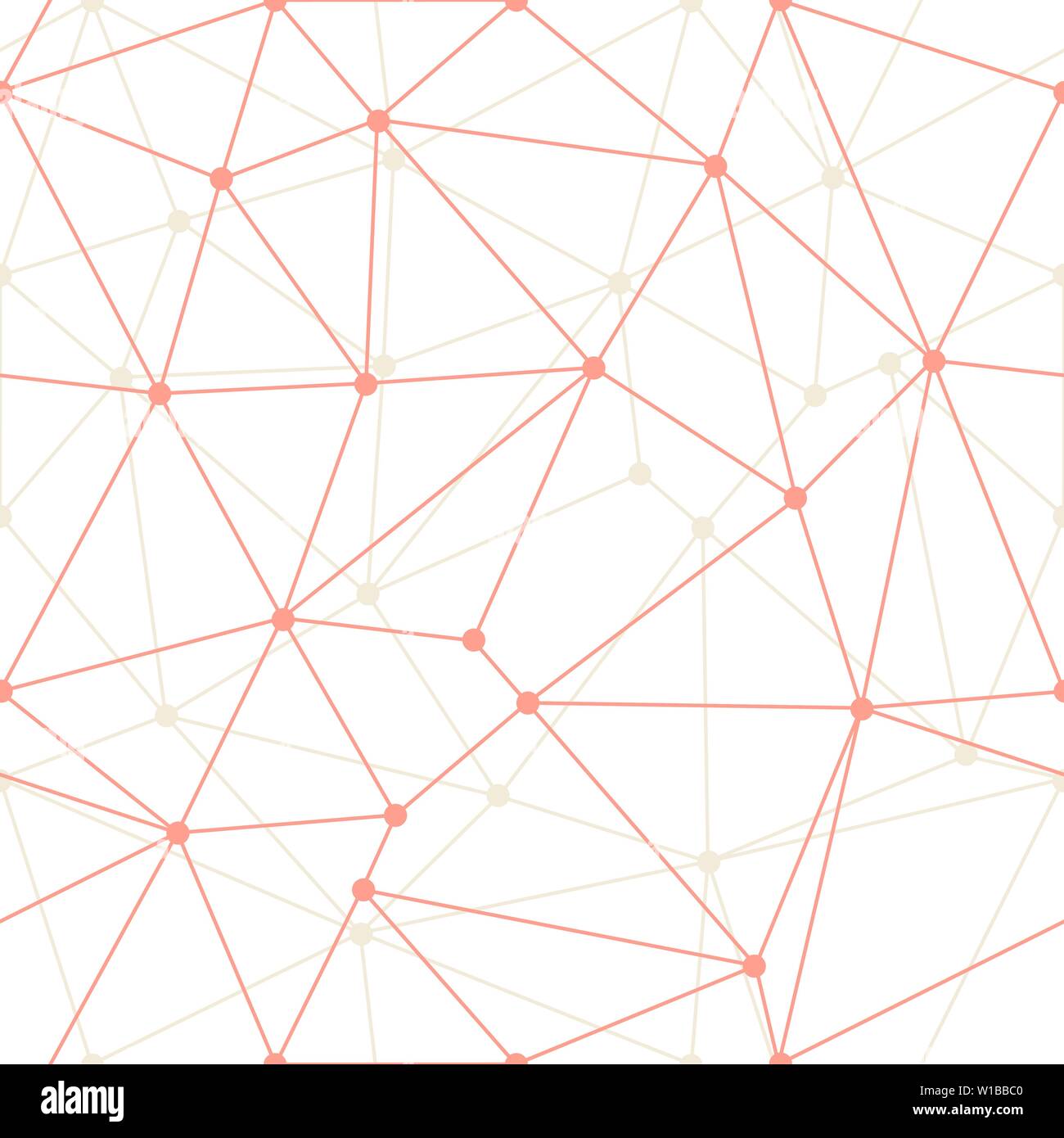 Vector Abstract Triangle Geometrical Orange thin Outlines with dots