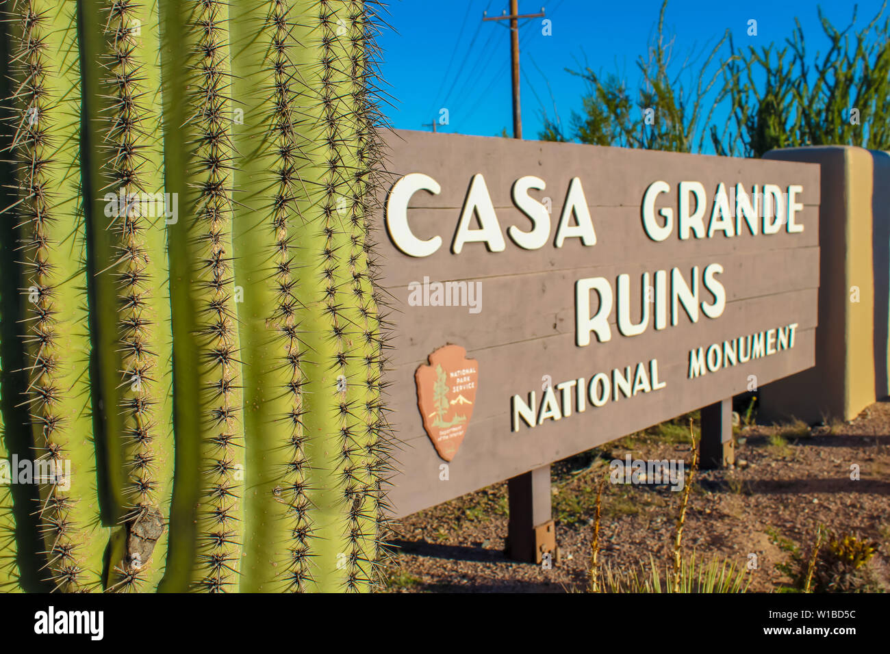 Casa Grande Ruins National Monument, Arizona Stock Photo