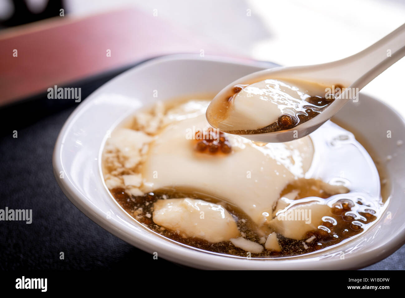 Popular Taiwan gourmet Dessert of tapioca pearl ball (bubble) mixed