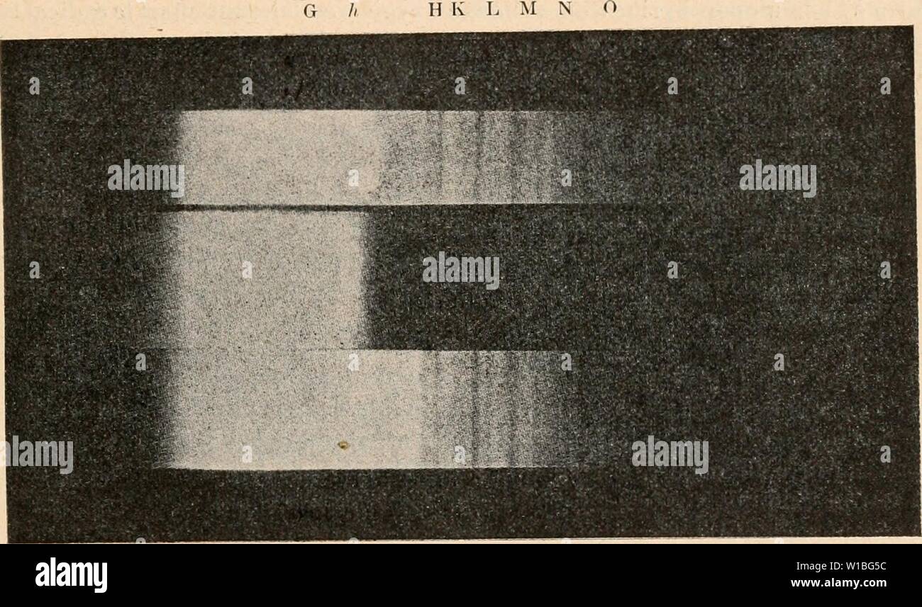Archive image from page 394 of Dictionnaire de physiologie (1909). Dictionnaire de physiologie . dictionnairedeph08rich Year: 1909  HÃMOGLOBINE. 3.S5 l'on agite une solution acide d'iiÃinatoporphyrine avec du chloroforme, celui-ci enlÃ¨ve une partie du pigment et montre cinq bandes d'absorption dont deux entre C et D (Hammarsten). D'aprÃ¨s Sghulz (177), la troisiÃ¨me bande d'absorption, des solutions alcoo- liques, celle qui se trouve Ã la droite de D, se dÃcompose elle-mÃªme en trois zones plus obscures sÃparÃes par des intervalles plus clairs. Cet auteur soutient en consÃquence que le spectr Stock Photo