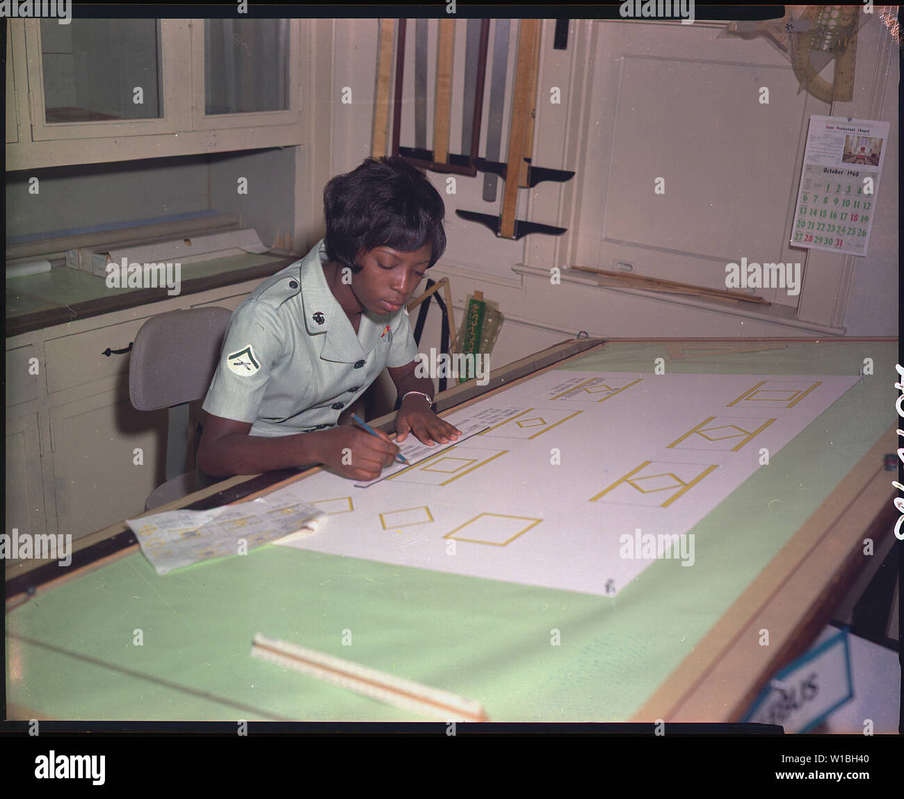 Camp Lejeune, North Carolina. Lance Corporal Norma J. Buffin works as
