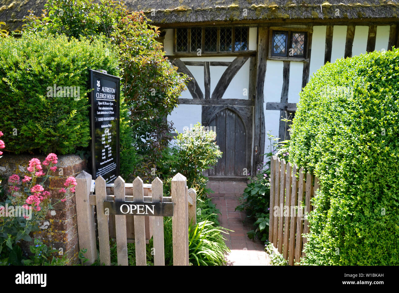 View of Alfriston Clergy House, Alfriston, East Sussex, UK Stock Photo