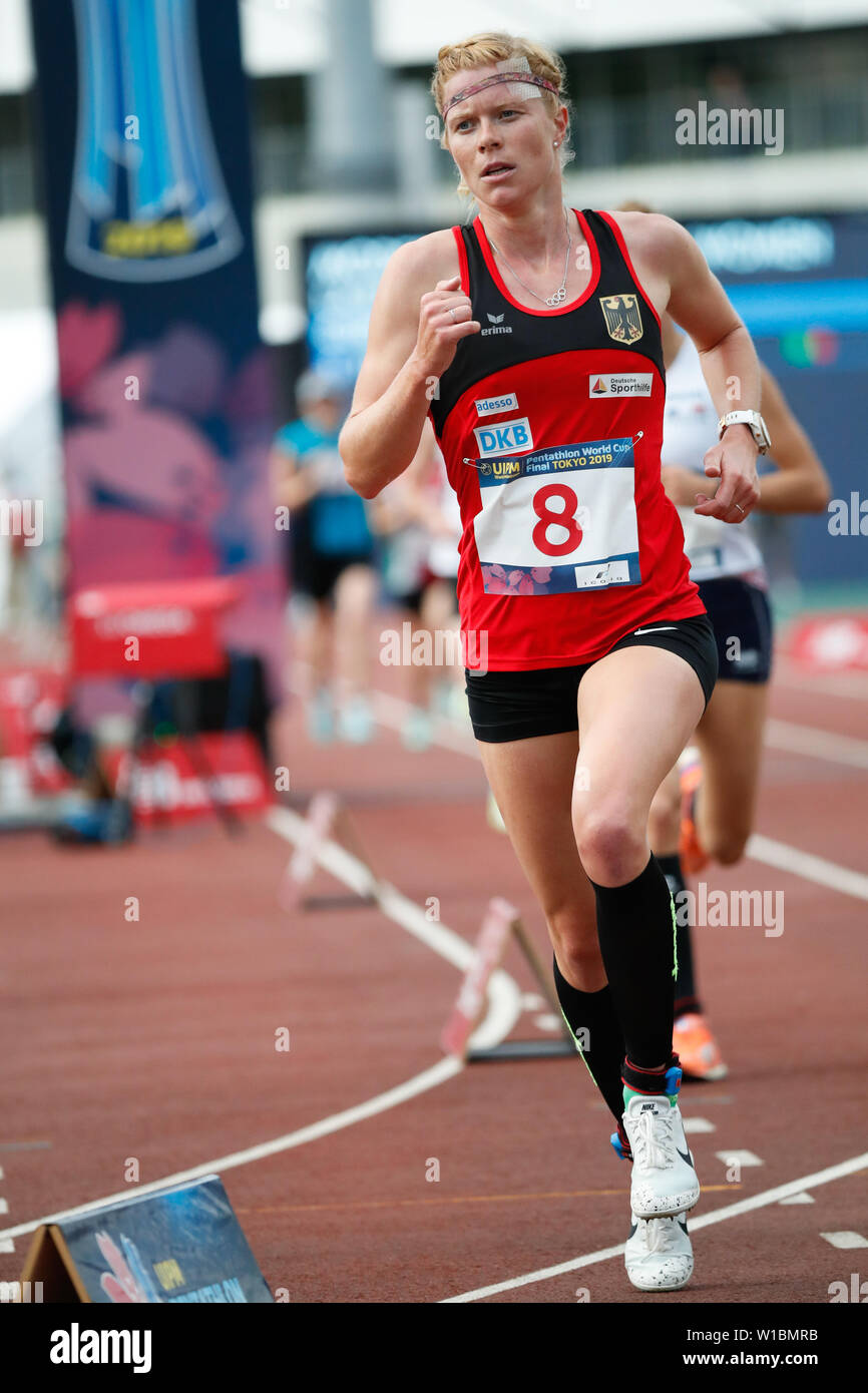 Chofu Tokyo Japan 28th June 2019 Annika Schleu Ger June 28 2019 Modern Pentathlon Women S Individual Laser Run At Agf Field During Uipm Pentathlon World Cup Final Tokyo 2019 In Chofu