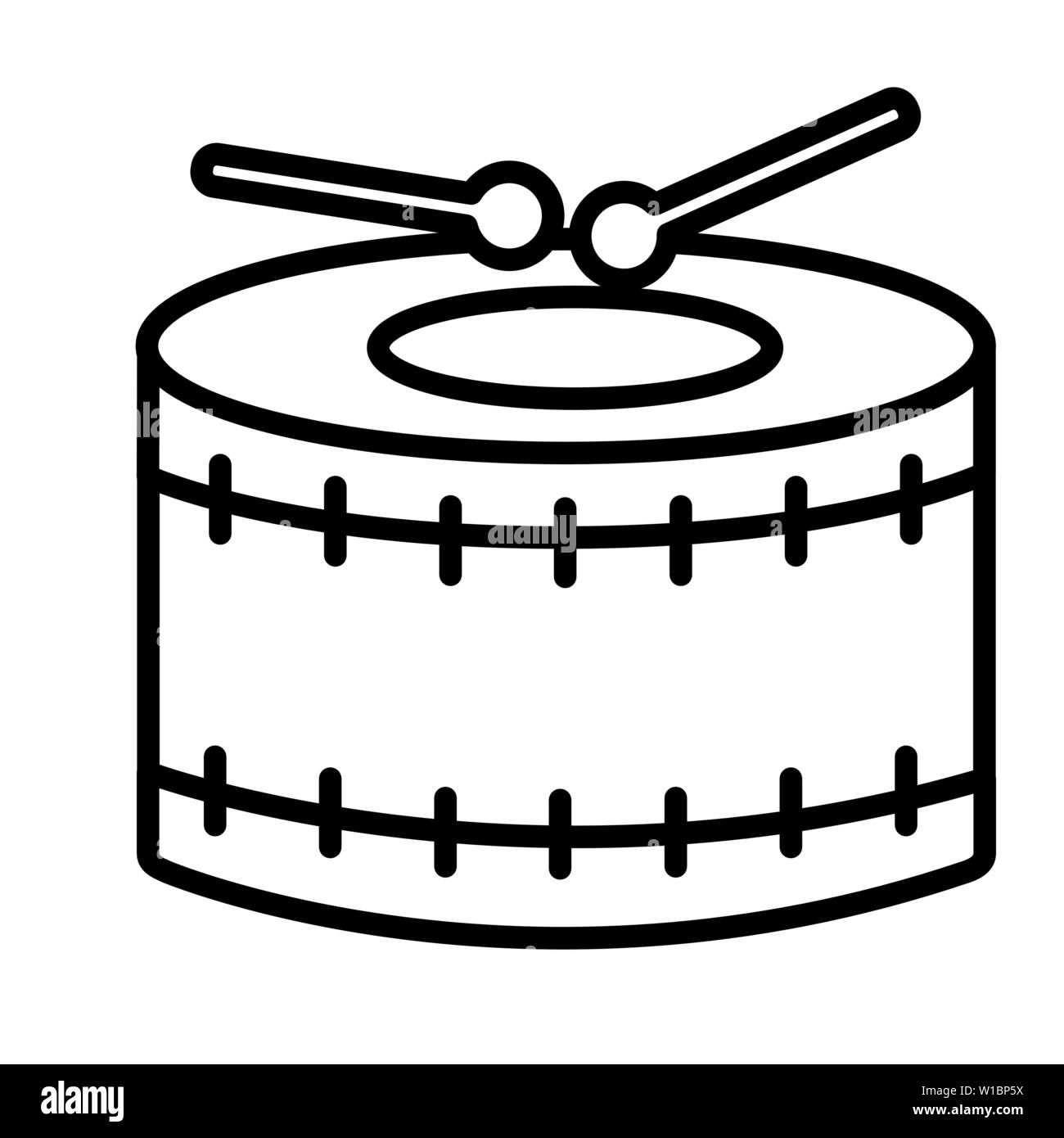 drum and sticks on white background vector illustration Stock Vector ...