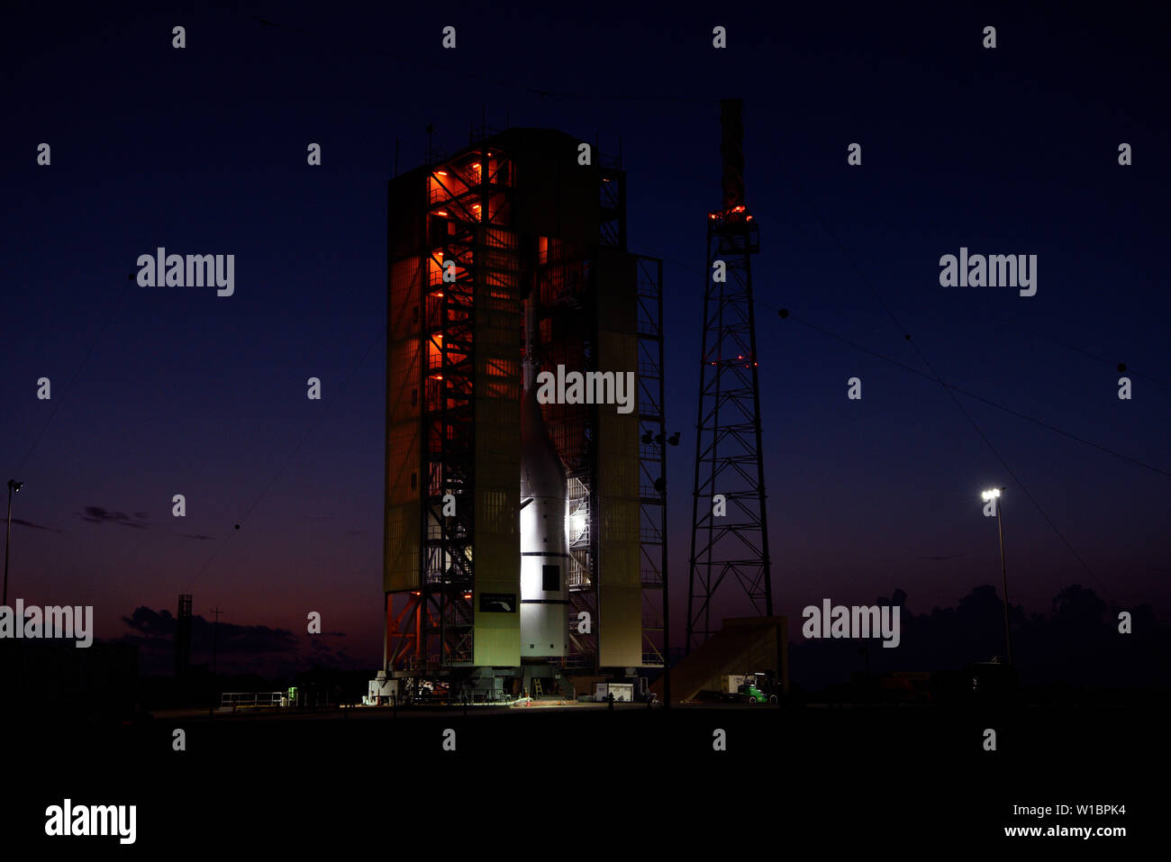 Nasa S Orion Spacecraft On Northrup Grumman S Minotaur Iv Rocket Prepared For Rollout On June 28 2019
