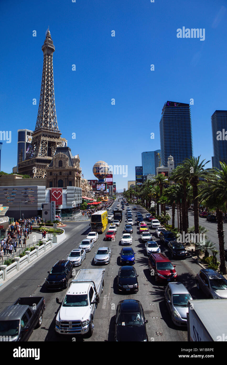 Aerial view of Paris Hotel and Casino the Strip, Las Vegas, Nevada, USA  Stock Photo - Alamy