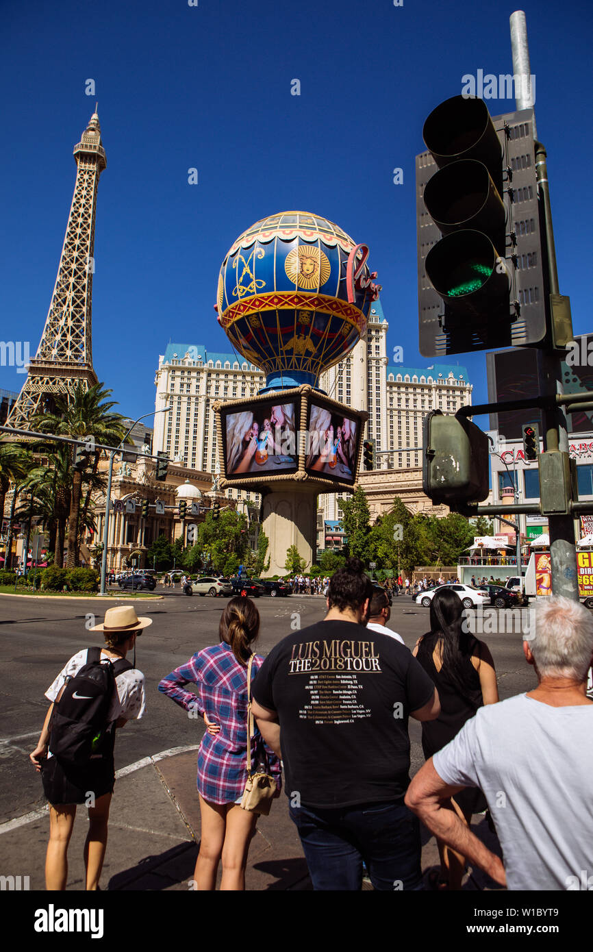 The Las Vegas Strip during the day. Las Vegas, Nevada, USA Stock Photo