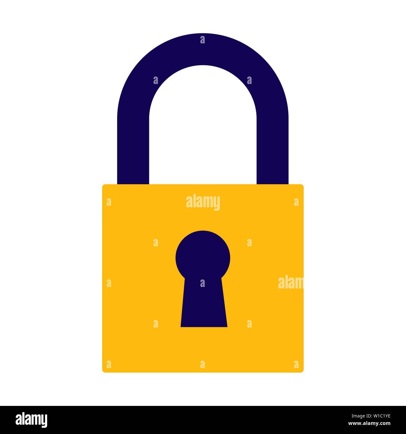 security padlock on white background Stock Vector Image & Art - Alamy