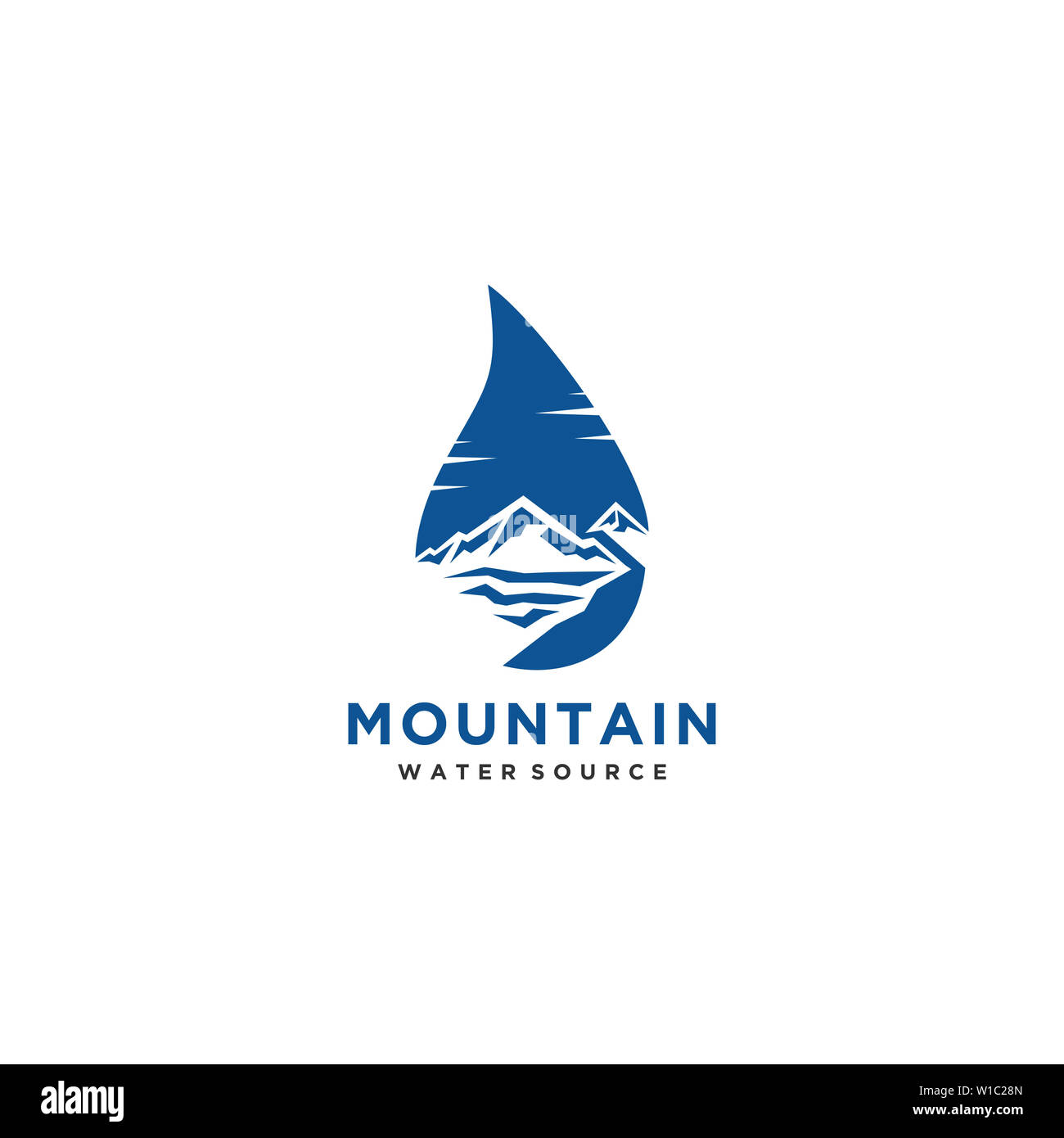Mountain water resources logo or symbol design vector Stock Photo Alamy