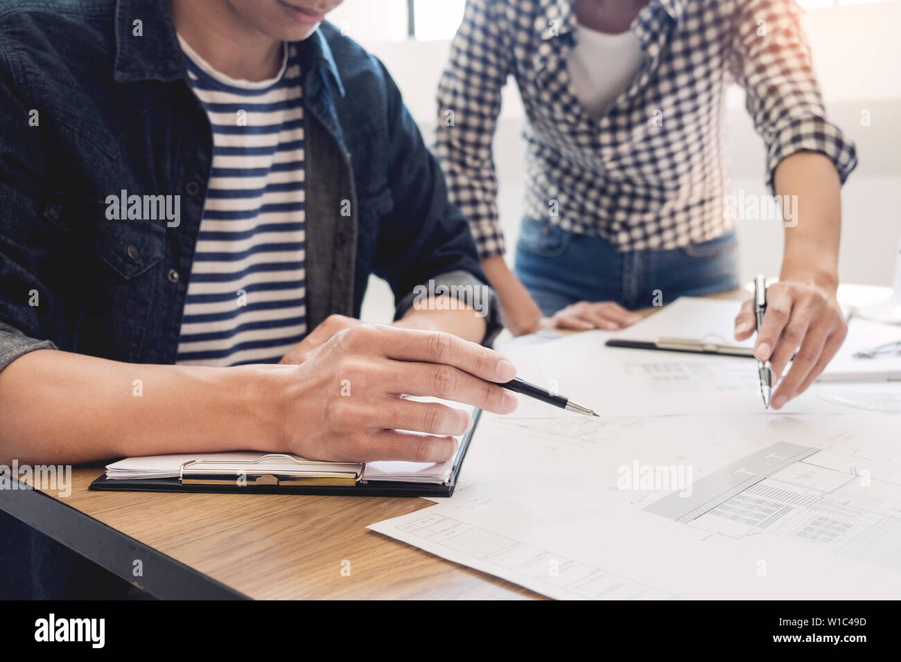 designers in the office are working Discussion Blueprint Architect on a