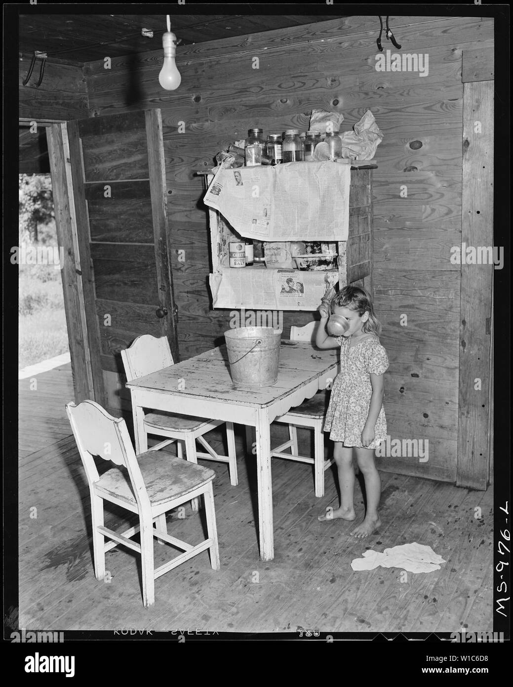 Daughter of Andrew Dutton miner living in company housing project Daughter of Andrew Dutton miner living in company housing project