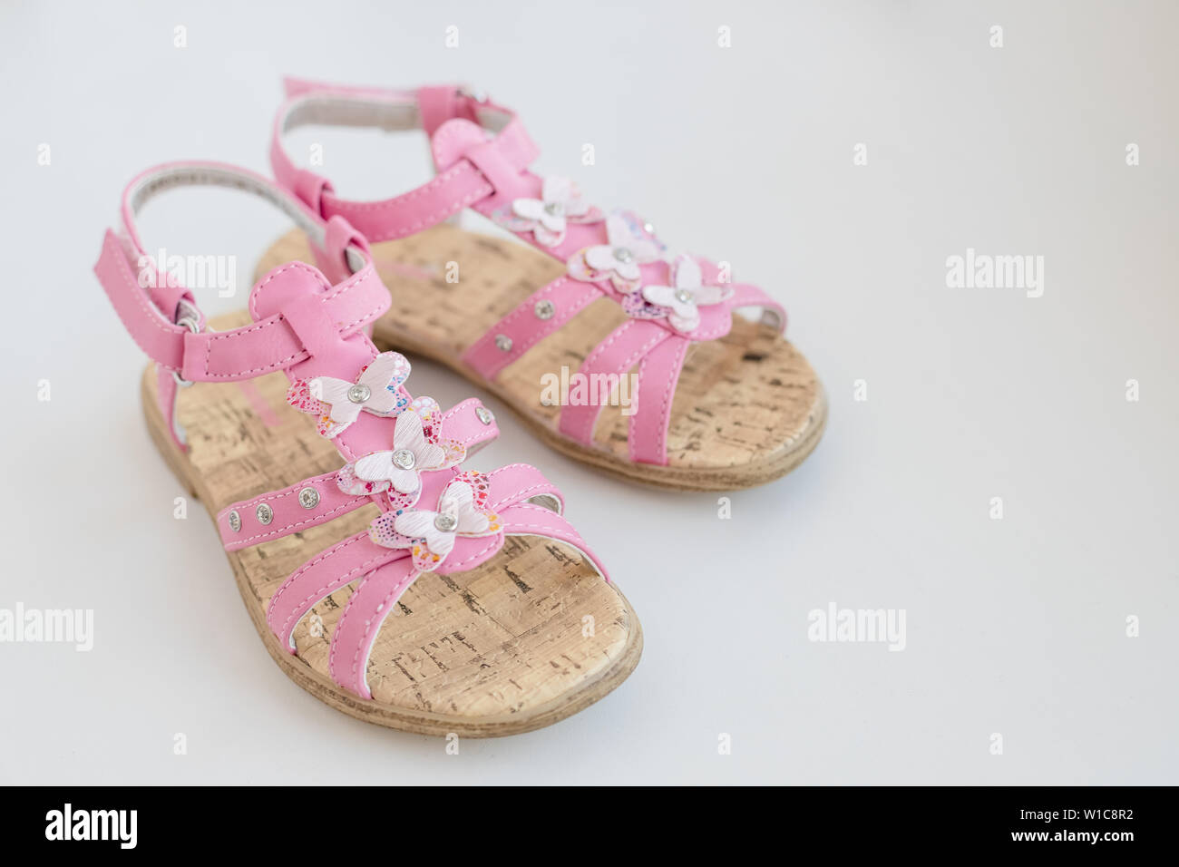 trendy white sandals