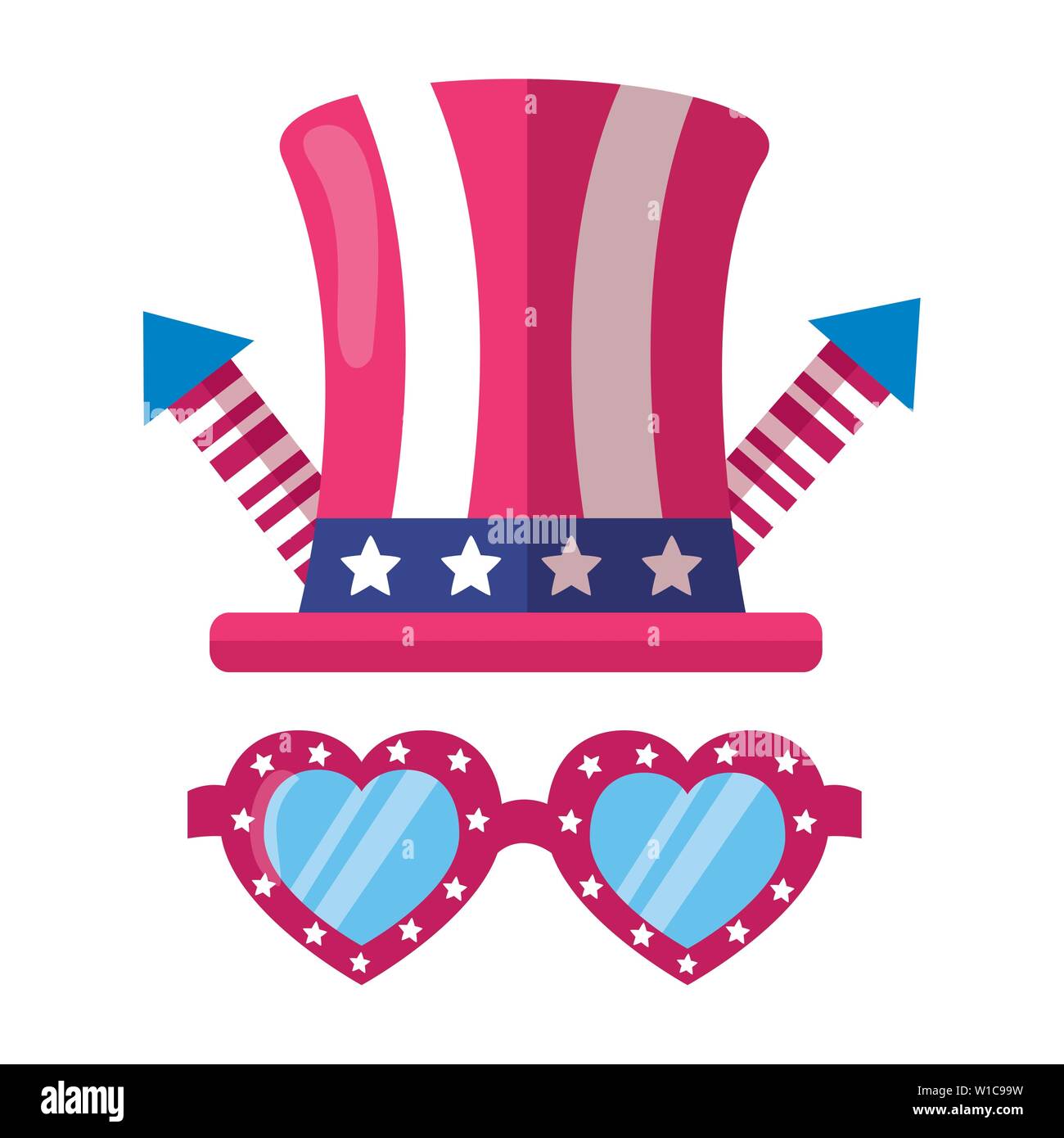 american happy independence day Stock Vector