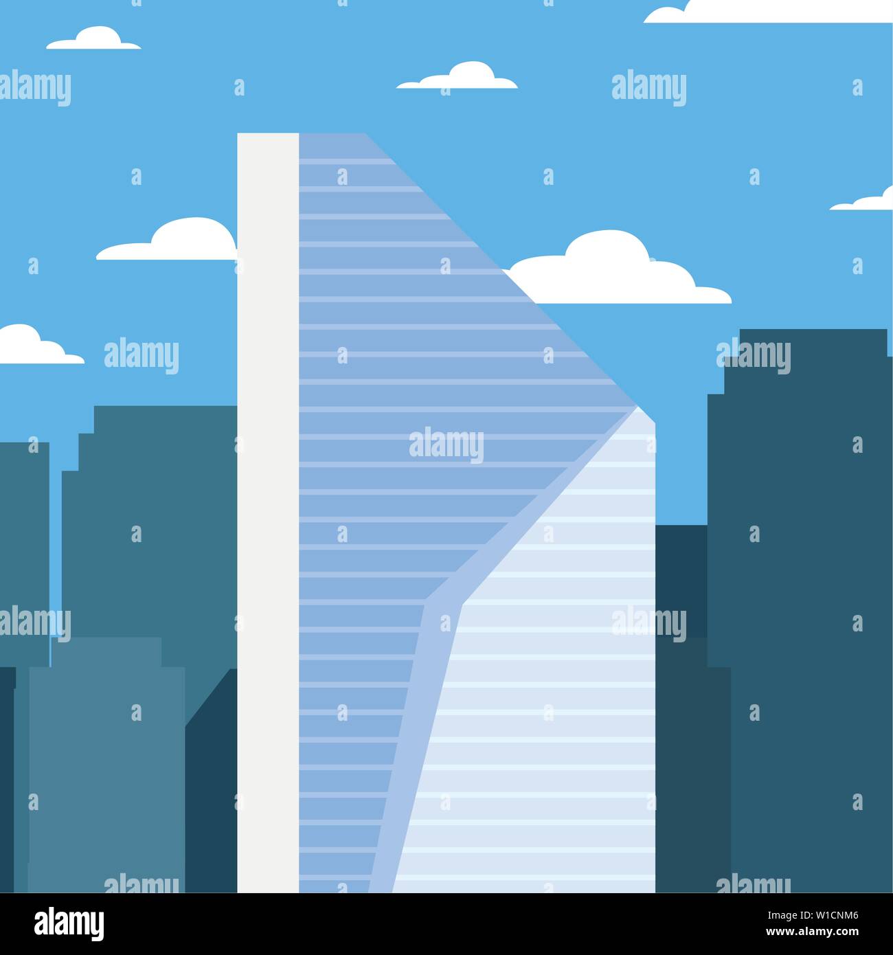 skyscraper urban city sky background vector illustration Stock Vector ...