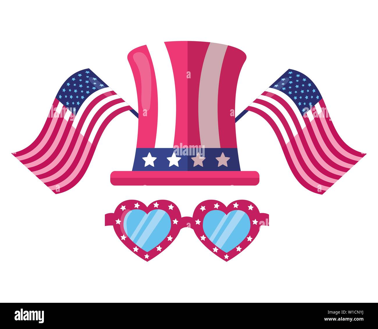 american happy independence day Stock Vector