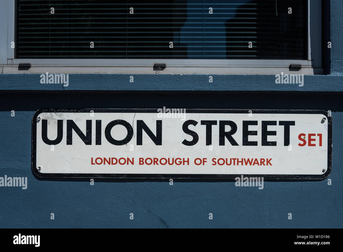 Union Street road sign, Borough of Southwark, London, England, U.K. Stock Photo