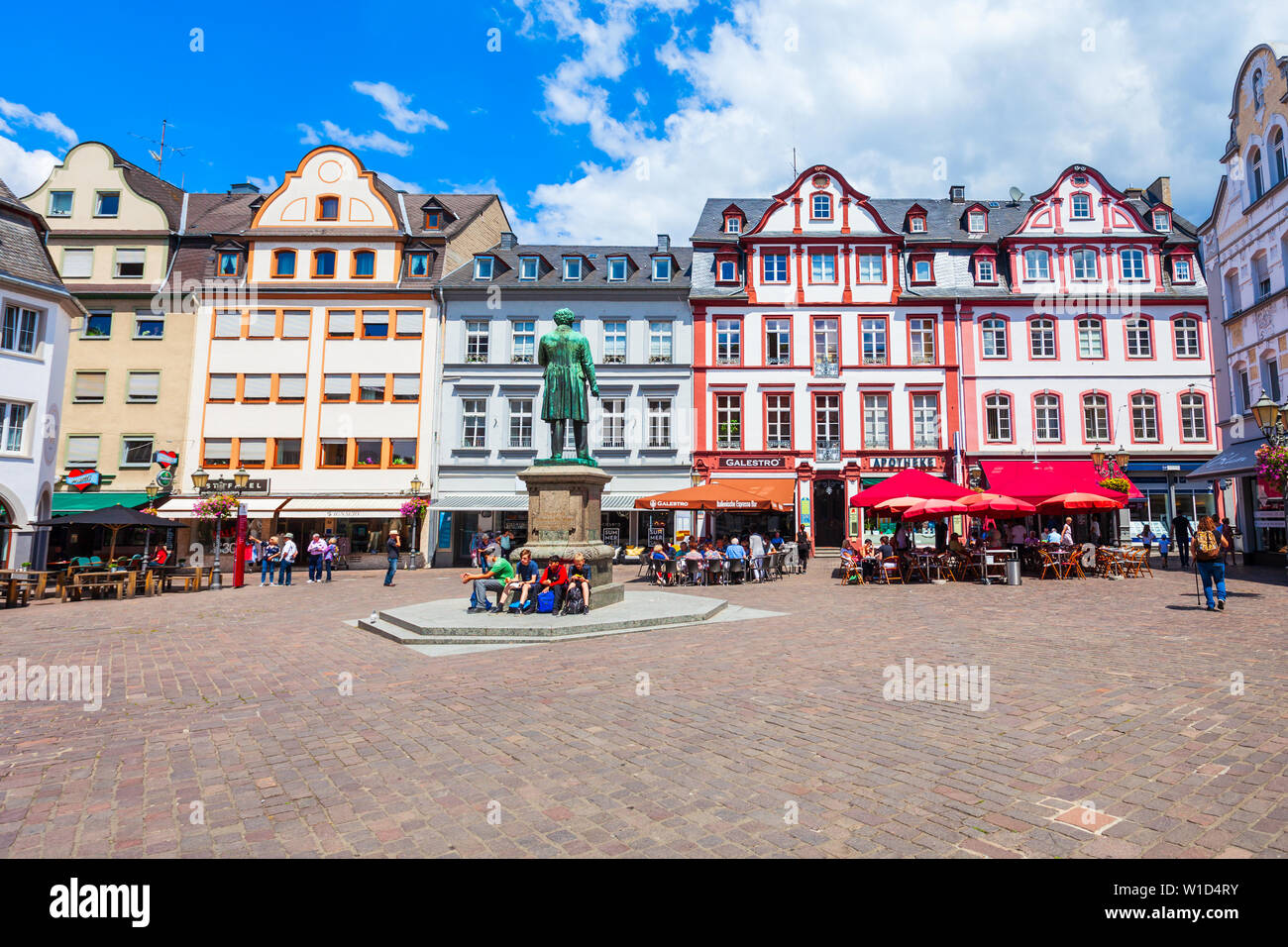 KOBLENZ, GERMANY - JUNE 27, 2018: Jesuit square or jesuitenplatz in Koblenz old town in Germany Stock Photo