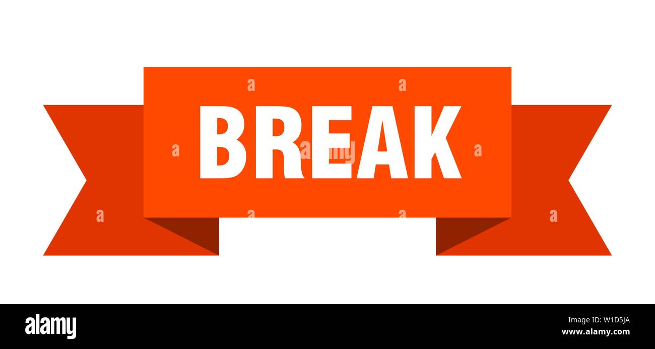 break ribbon. break isolated sign. break banner Stock Vector Image ...