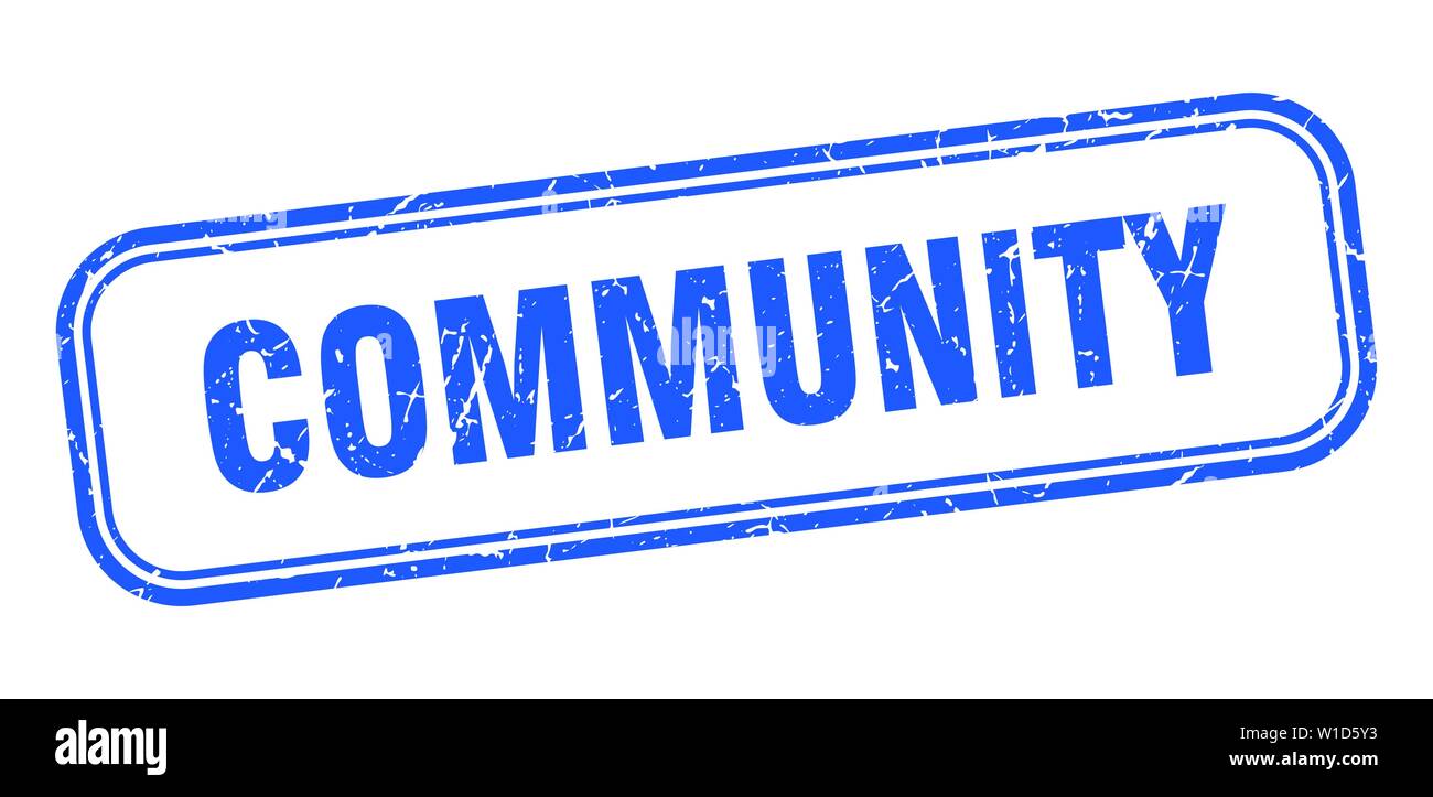 community stamp. community square grunge sign. community Stock Vector ...