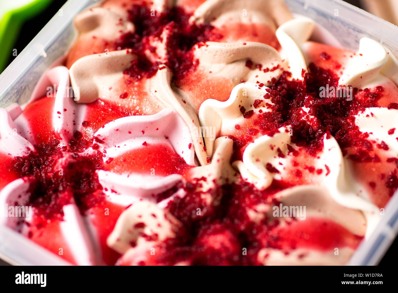 Homemade strawberry ice cream dessert close up Stock Photo Alamy