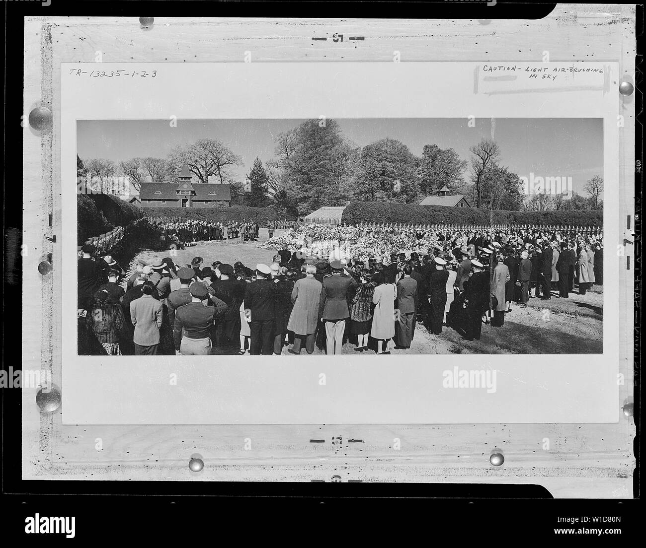 Funeral of President Franklin D. Roosevelt at Hyde Park, N.Y Stock