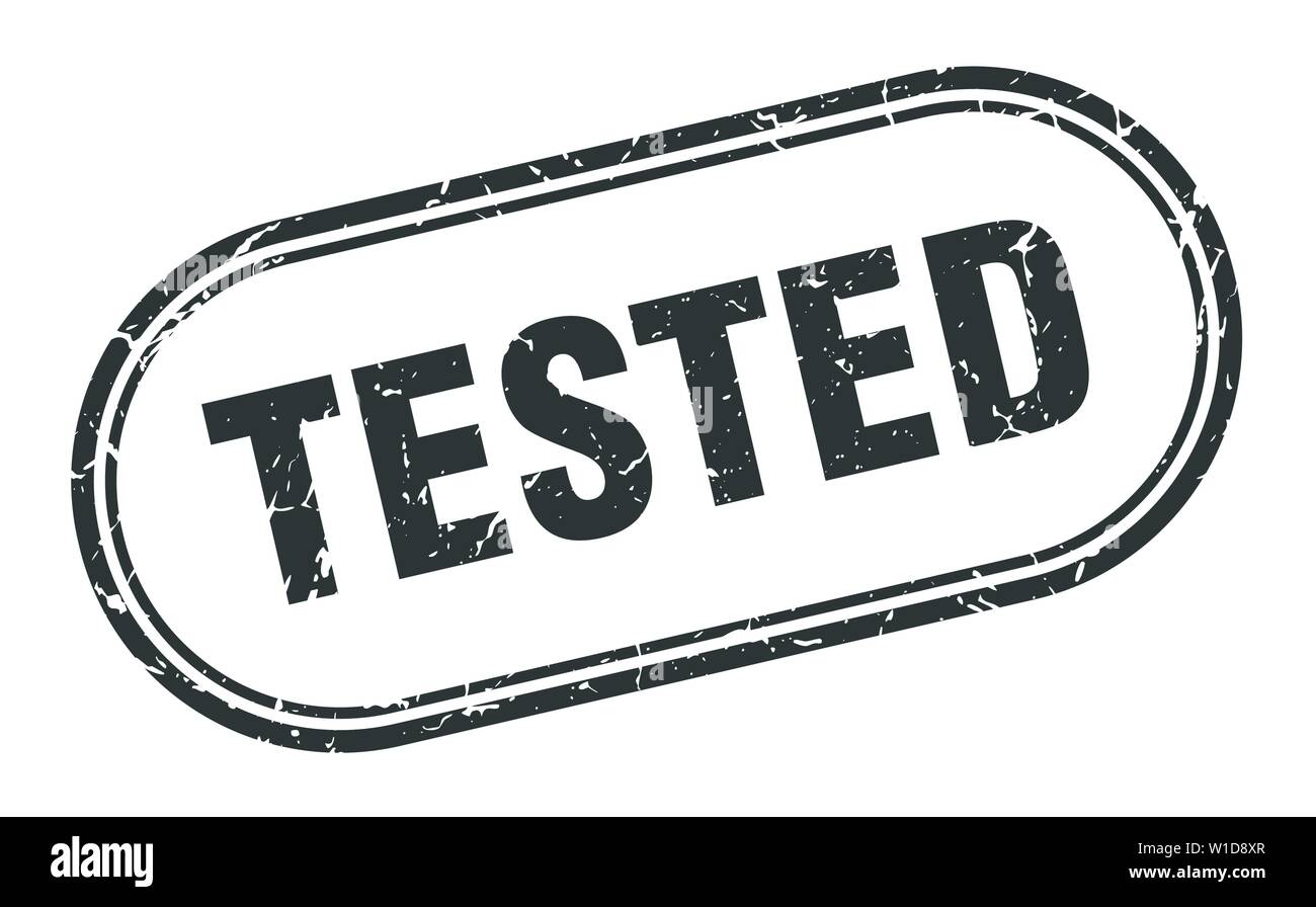 tested stamp. tested square grunge sign. tested Stock Vector Image ...