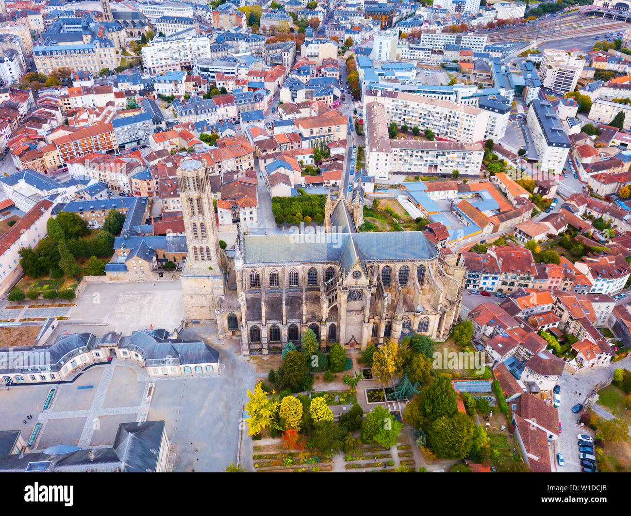 Famous gothic cathedral in Limoges city in France, Europe Stock Photo