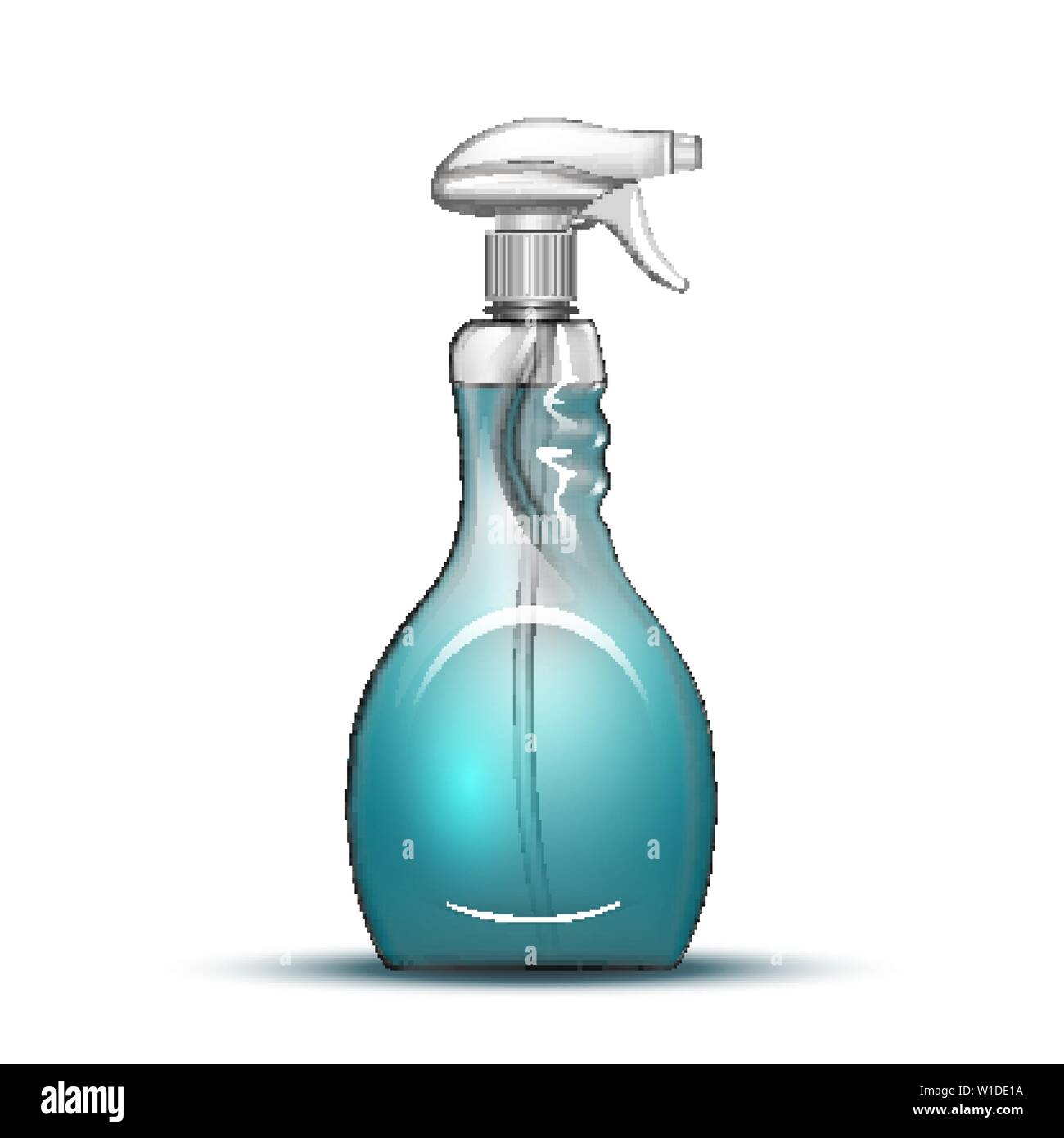 Full Plastic Spray Bottle Cleaning Liquid Vector Stock Vector Image ...