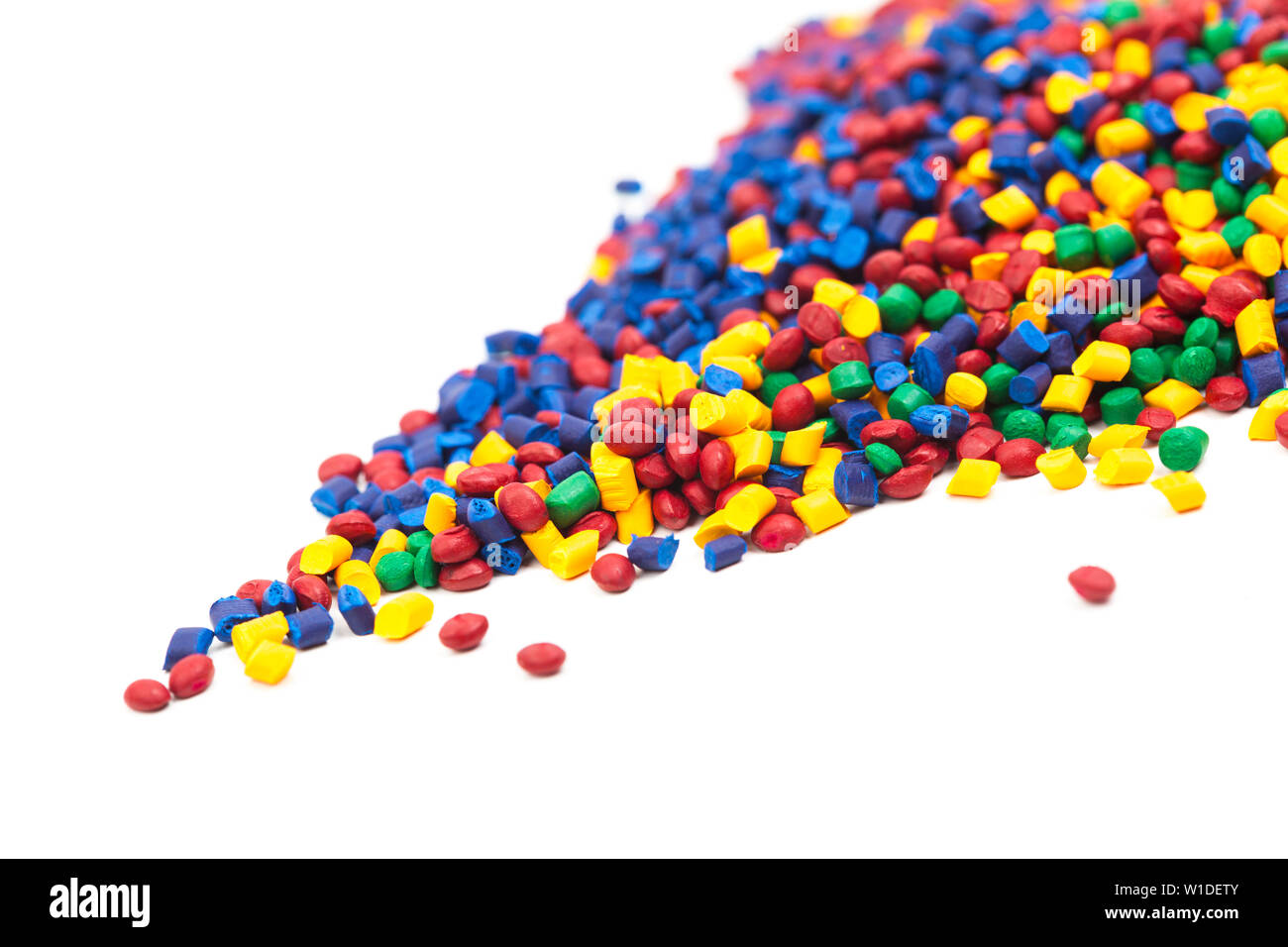tinted plastic granulate for injection moulding process Stock Photo Alamy