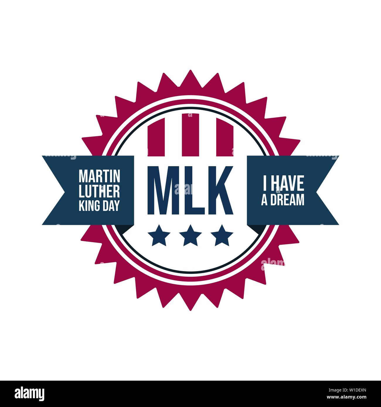 Martin luther king jr day label vector image Stock Vector