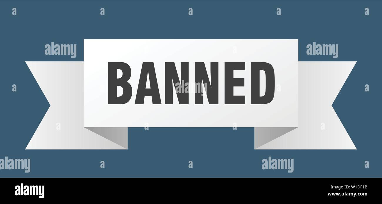 Facebook Ban Ribbons banned ribbon. banned isolated sign. banned banner Stock Vector Image ...