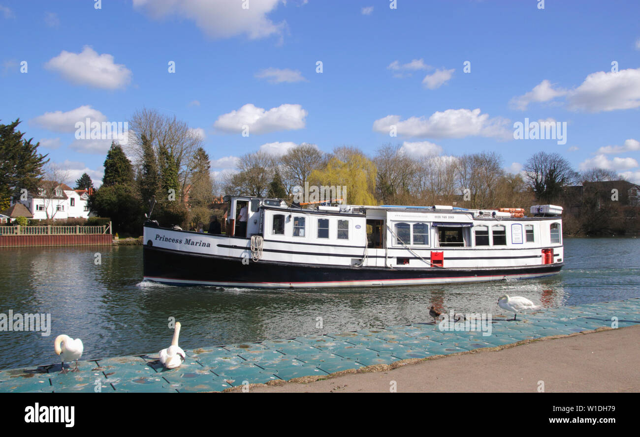 Princess Marina River cruiser on the Thames Reading Berkshire Stock Photo