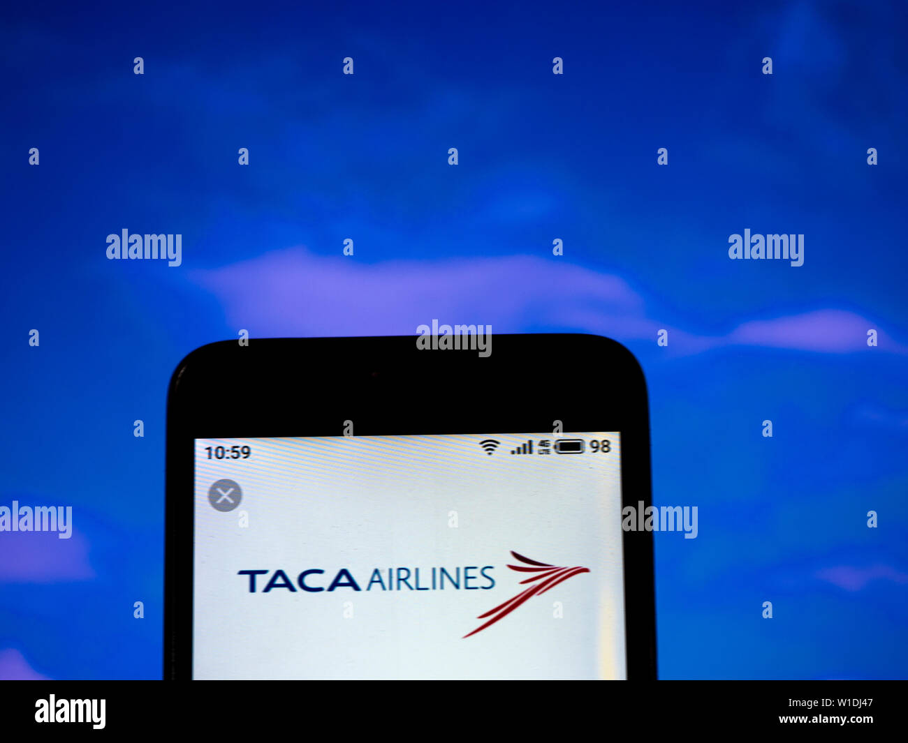 In This Photo Illustration The Taca Airlines Now Avianca El Salvador Logo Is Seen Displayed On A Smartphone Stock Photo Alamy