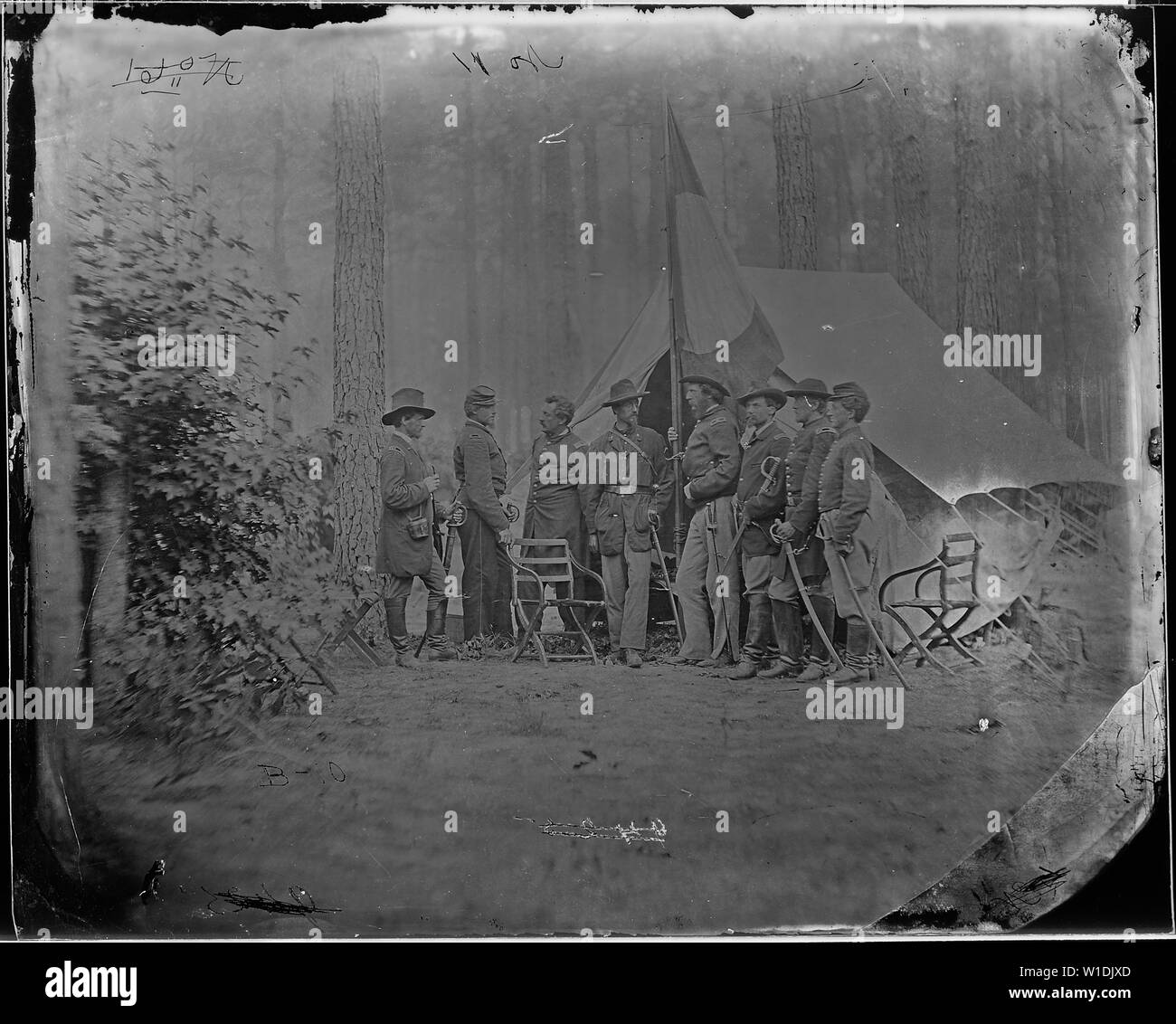 Gen. Samuel W. Crawford and staff of seven Stock Photo Alamy