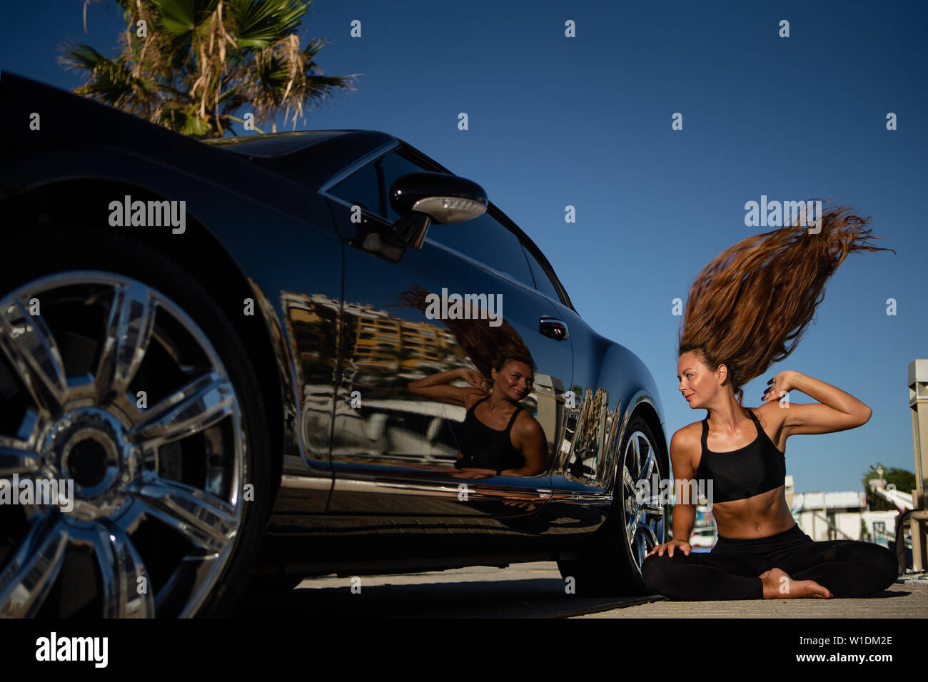 Lotus car pretty woman hires stock photography and images Alamy