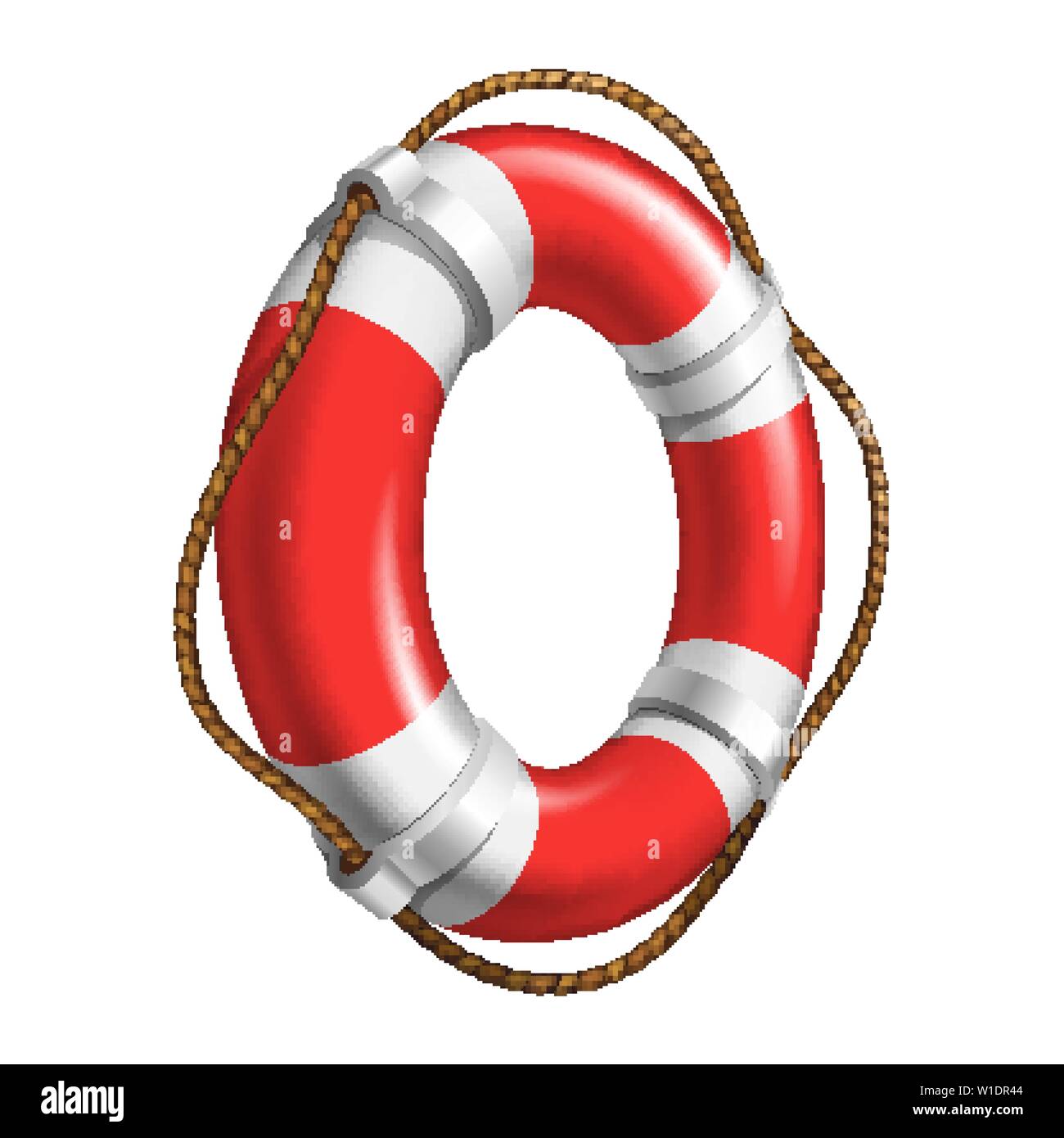 Red And White Flotation Ring Ship Device Vector Stock Vector Image