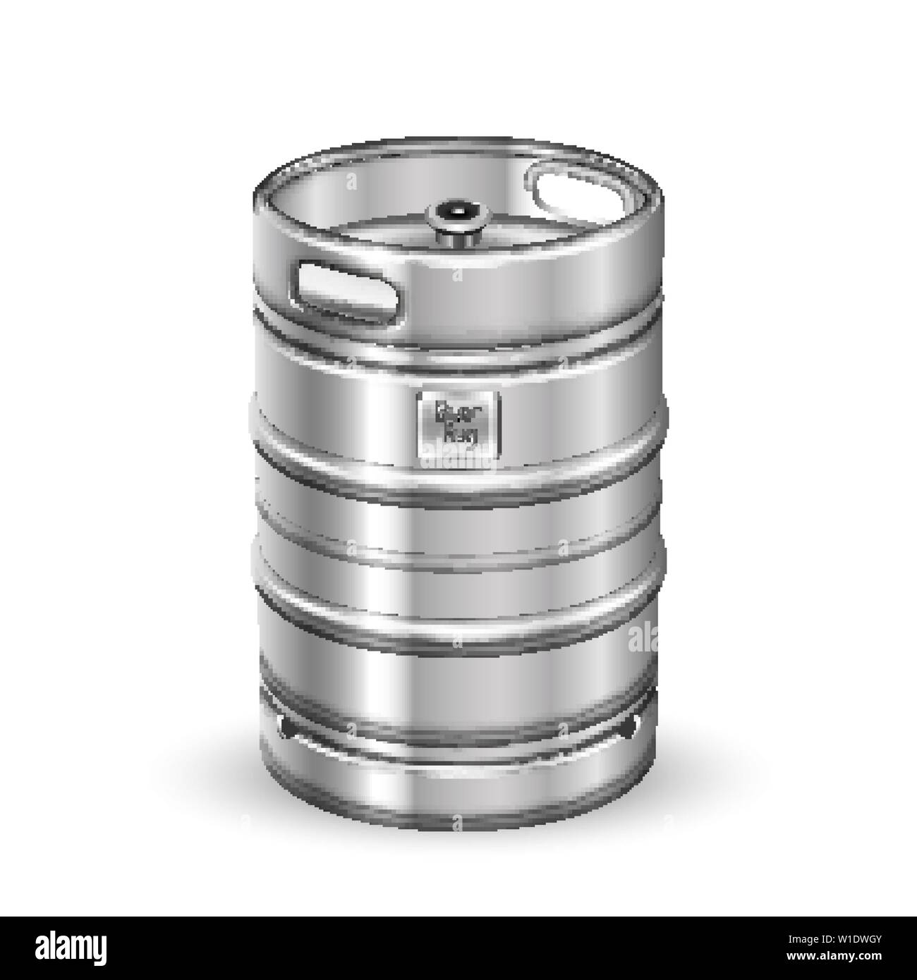 Classic Stainless Steel Beer Keg Barrel Vector Stock Vector Image & Art