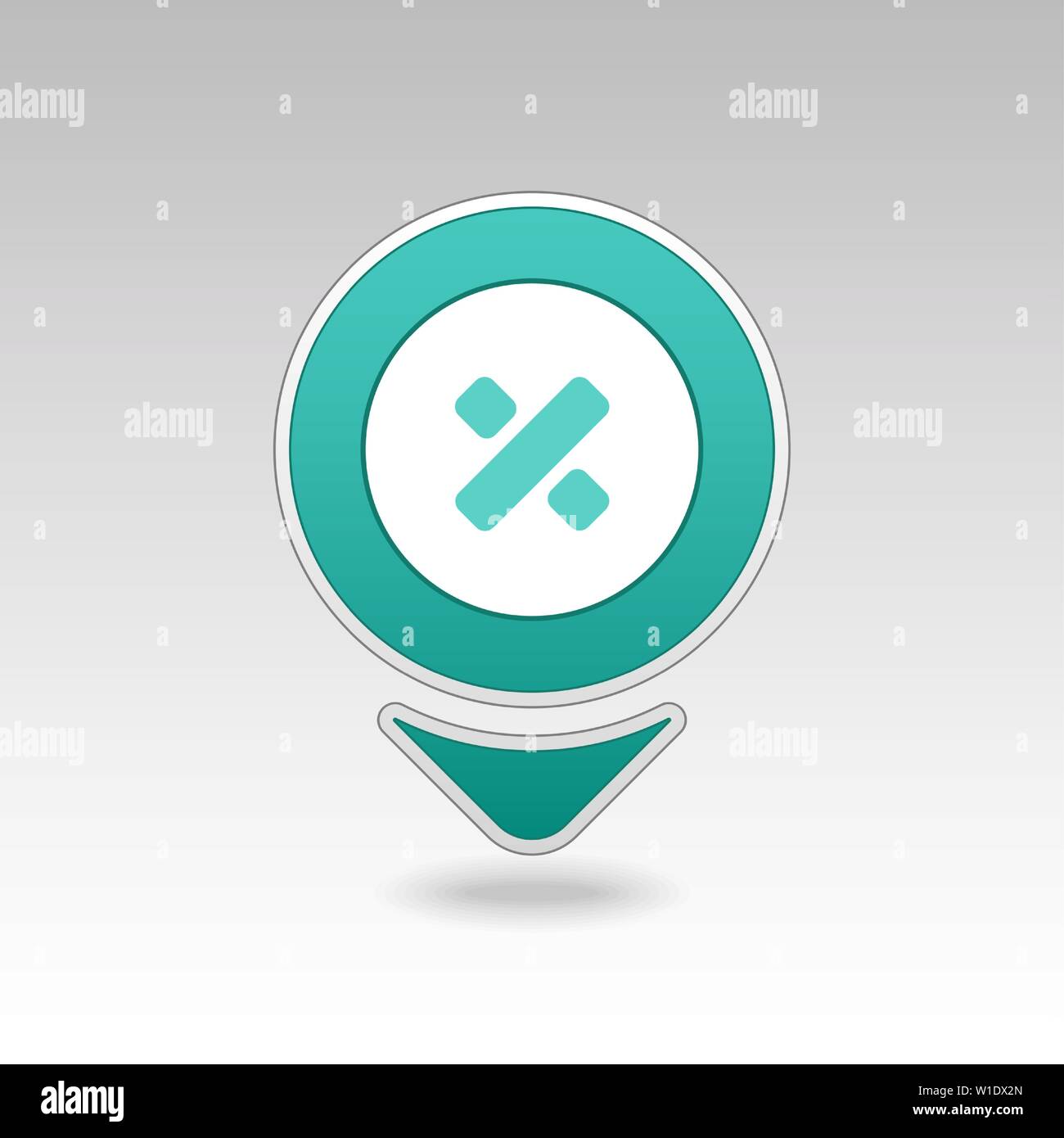 Division pin map icon. Map pointer. Map markers. Destination vector icon. GPS location symbol. Mapping pins icon EPS 10 vector file has transparency, Stock Vector